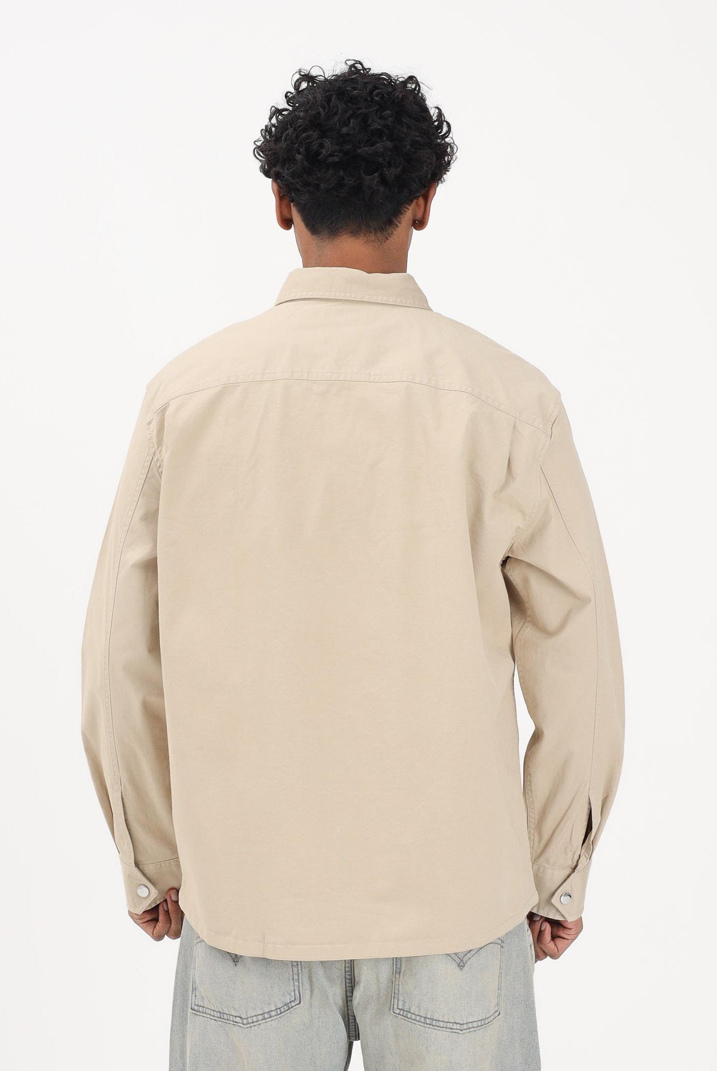 CALVIN KLEIN JEANS Camicia a manica lunga beige da uomo LV04RE103GPF0 . CALVIN KLEIN JEANS