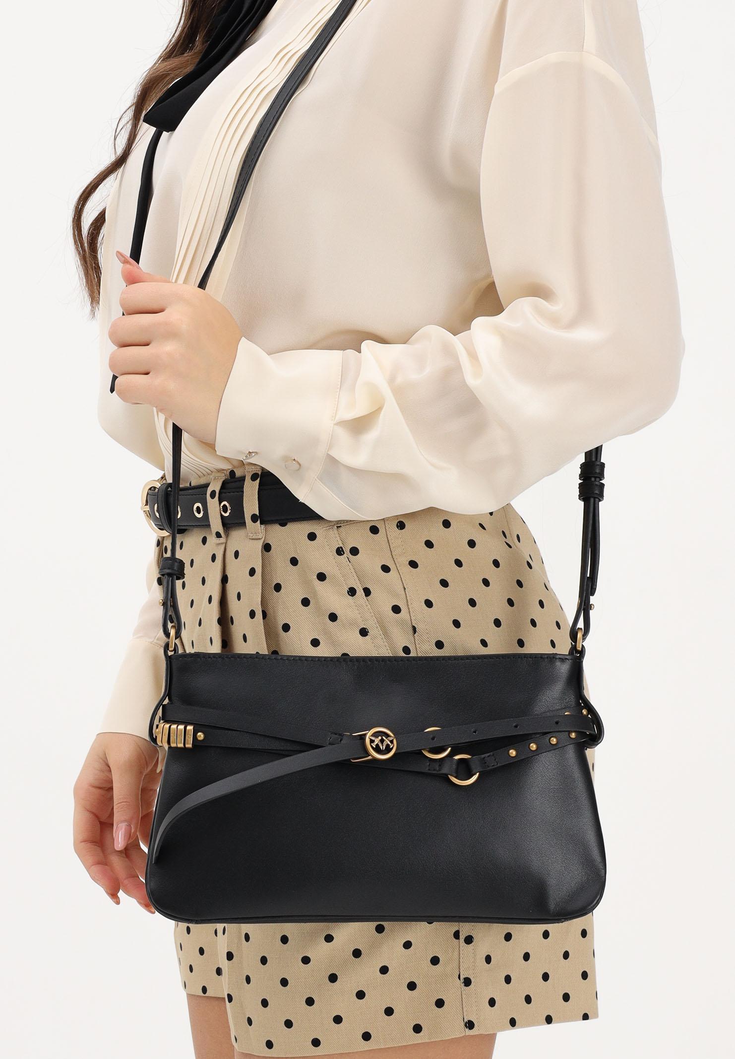 PINKO Borsa a spalla Belt Bag nera da donna 106177A0QO Z99Q PINKO