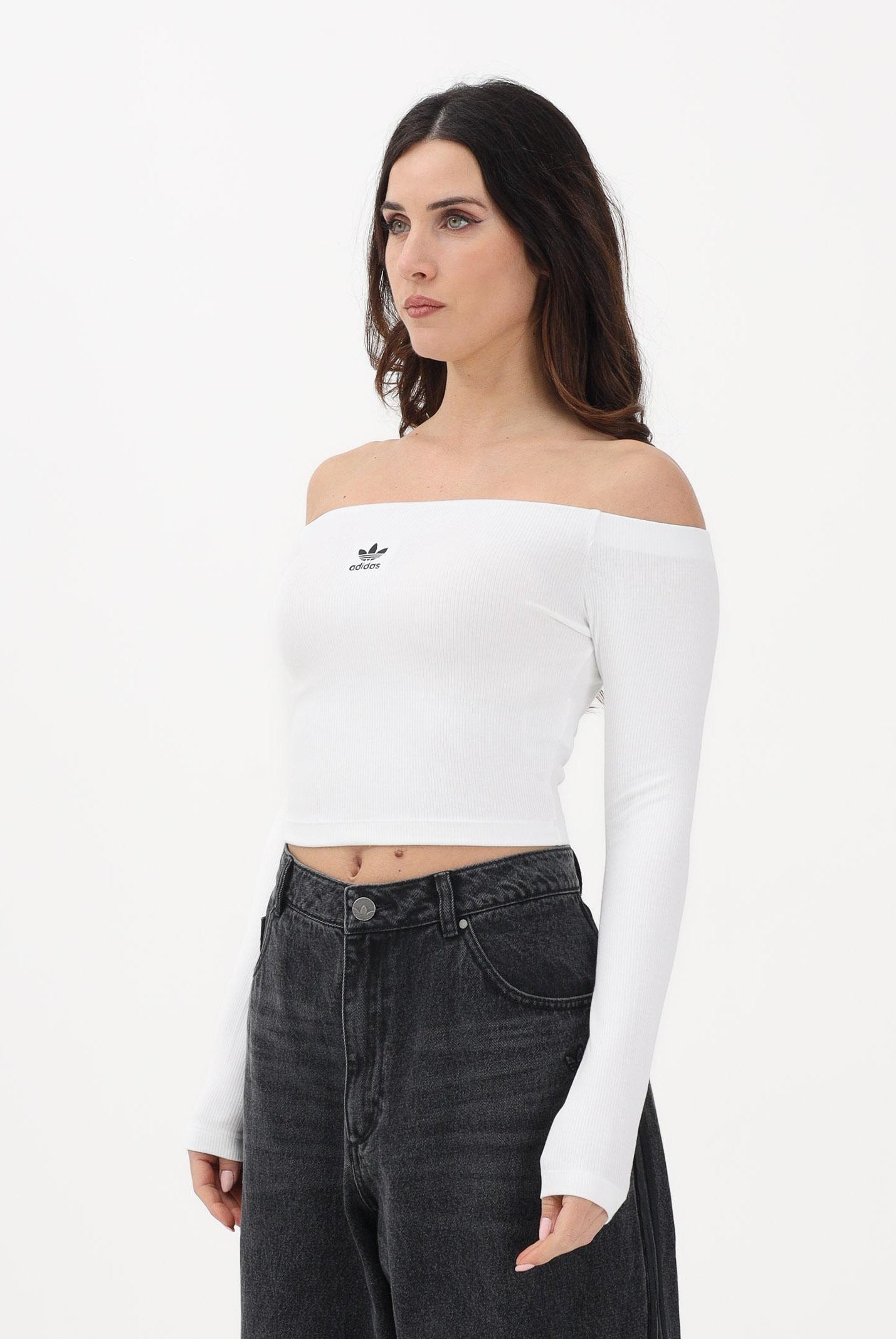 ADIDAS ORIGINALS Top Essentials Rib Off bianco da donna KE3153 . ADIDAS ORIGINALS