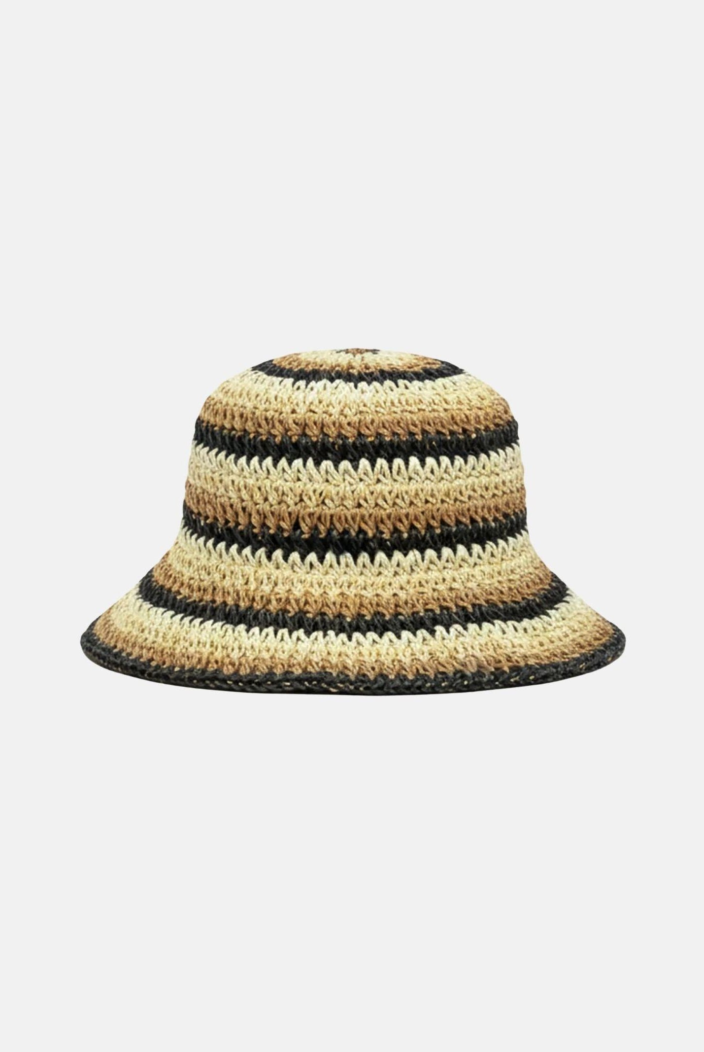 F**K Cappello di paglia beige e nero da donna FA26-SW0440BK . F**K
