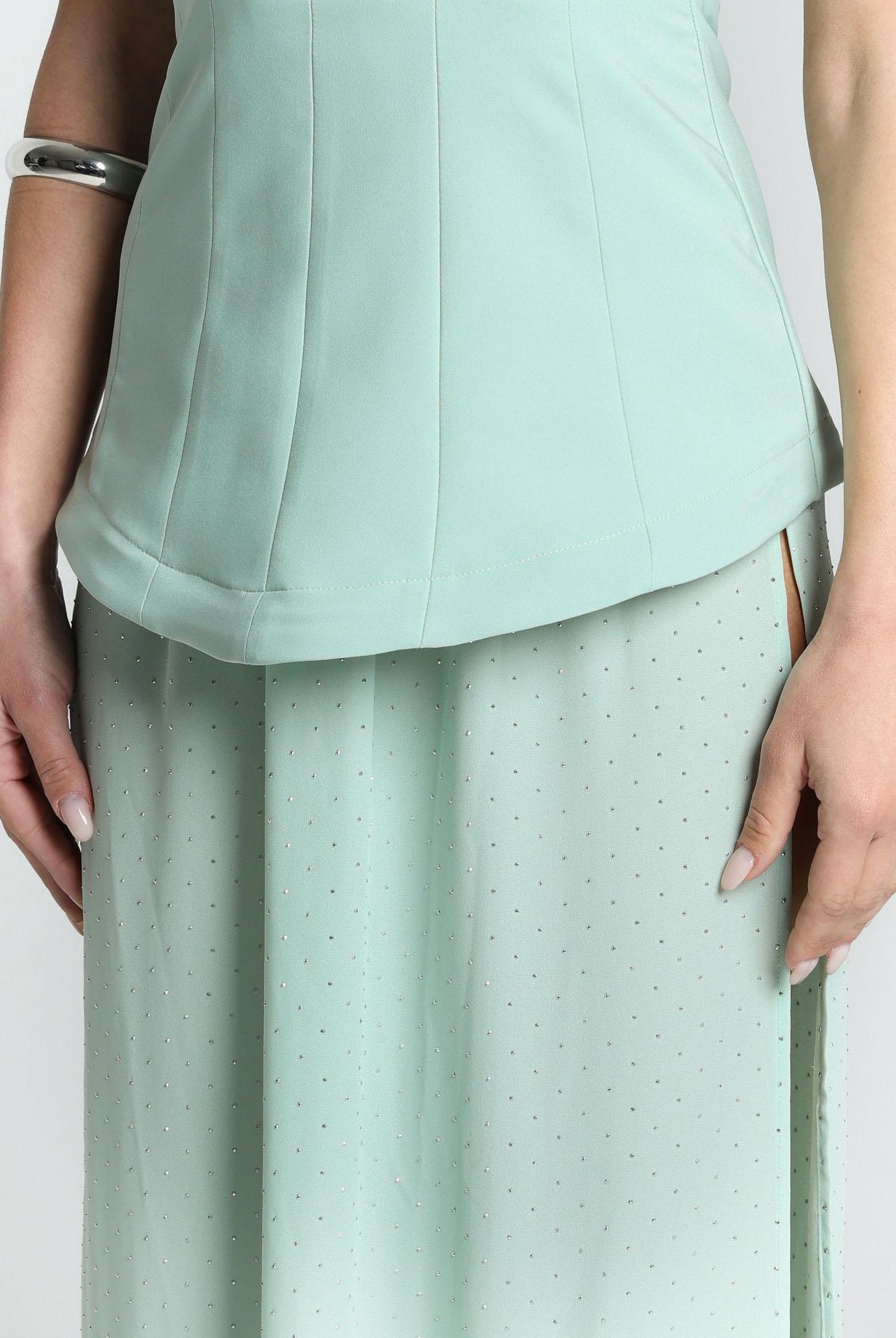 SANTAS Abito lungo CREAM verde menta da donna PV25020 VERDE SANTAS