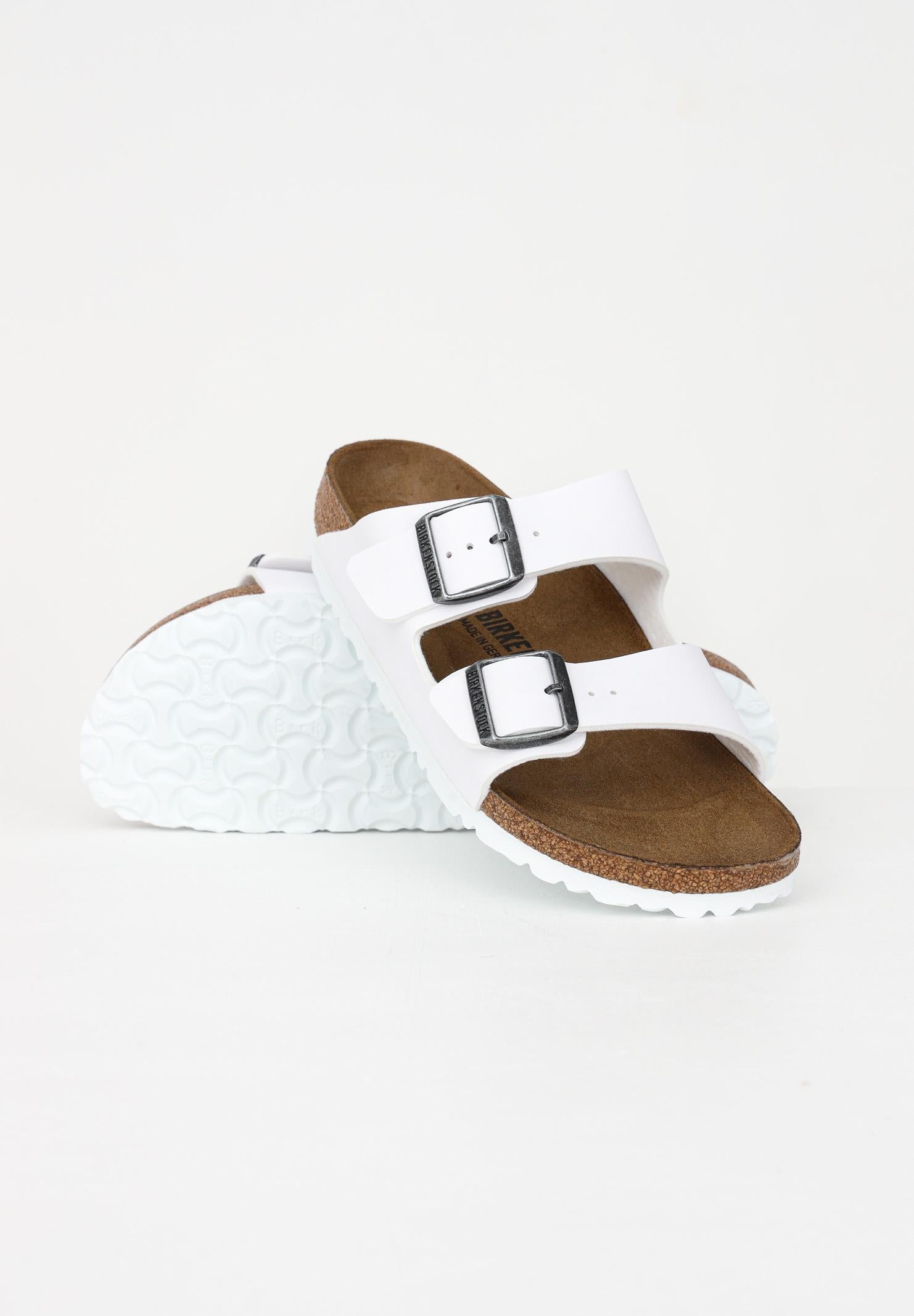 BIRKENSTOCK Ciabatte Arizona Birko-Flor bianche da uomo e donna 552683 . BIRKENSTOCK