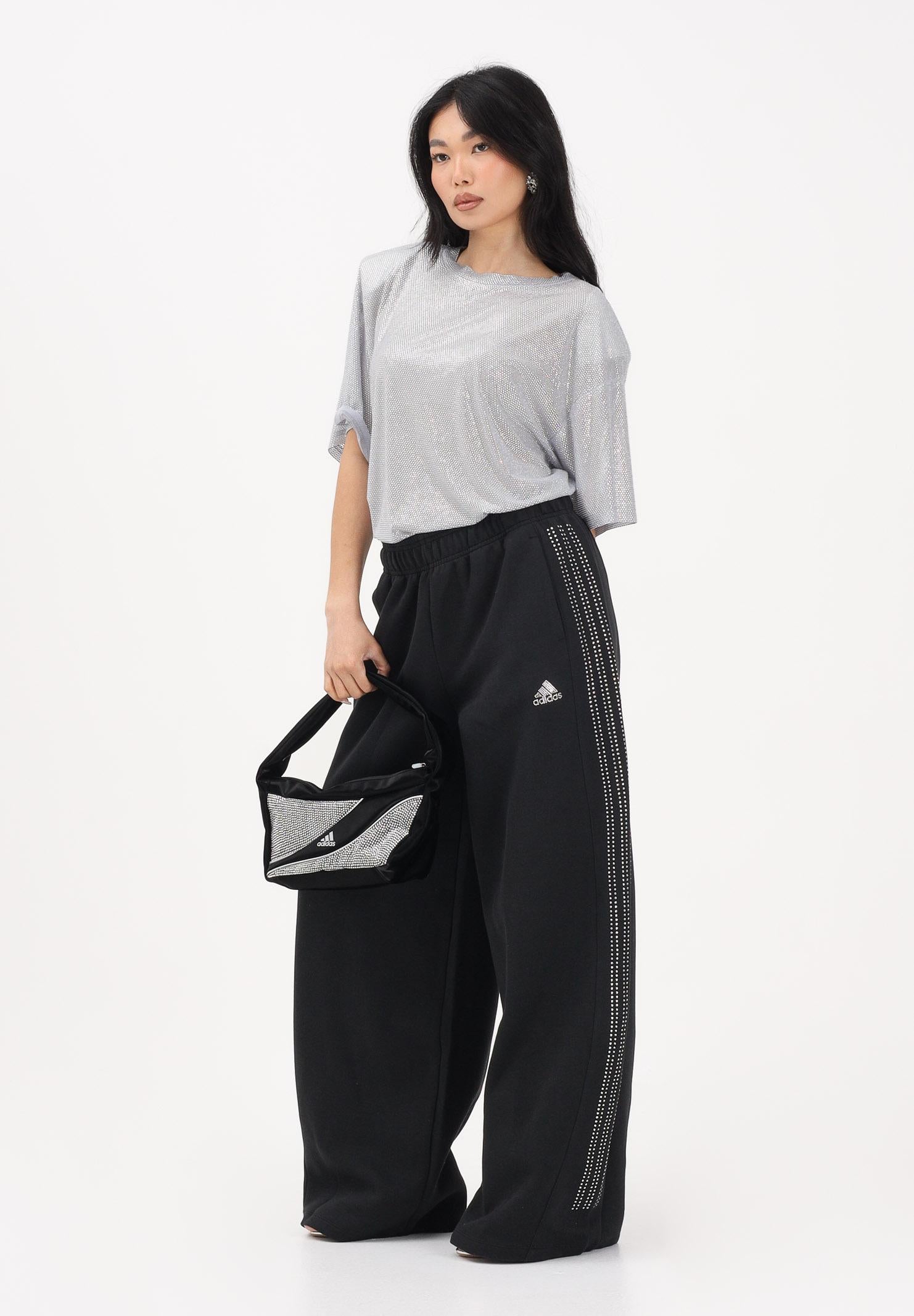 ADIDAS ORIGINALS Pantalone sportivo TEAMGEIST RHINESTONE nero da donna KD0498 . ADIDAS ORIGINALS