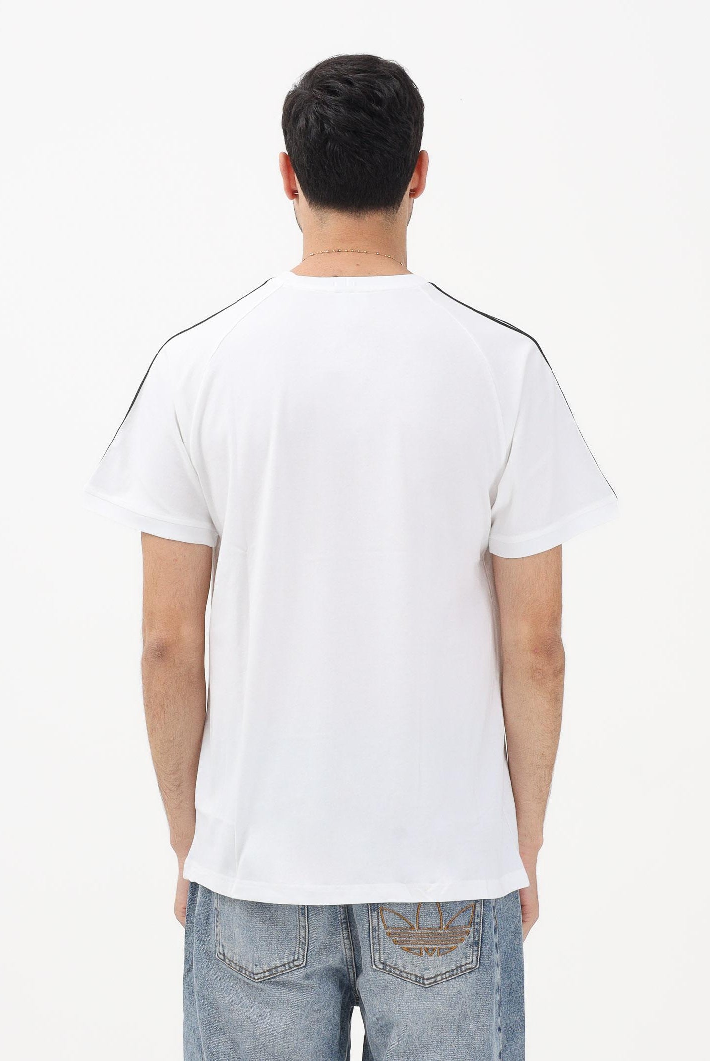 ADIDAS ORIGINALS T-shirt a manica corta MONOGRAM INFILL 3S bianca da uomo KD1360 . ADIDAS ORIGINALS