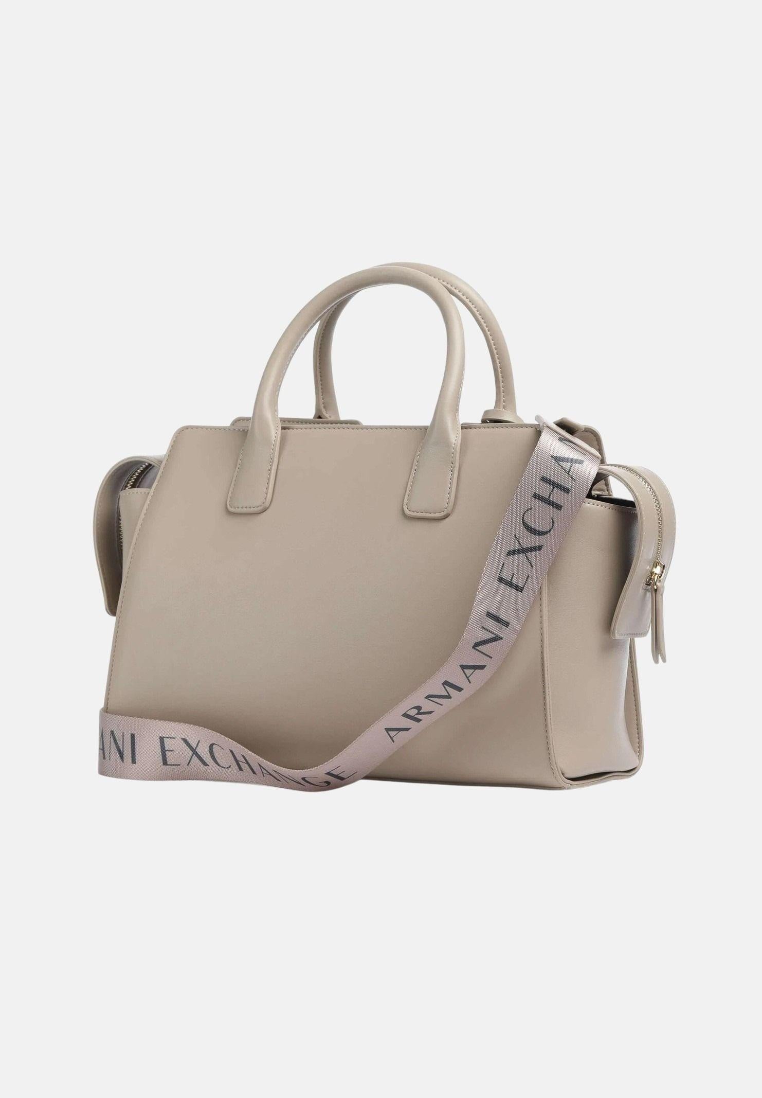 ARMANI EXCHANGE Borsa a mano beige da donna con logo XW002158AF19892 U6223 ARMANI EXCHANGE