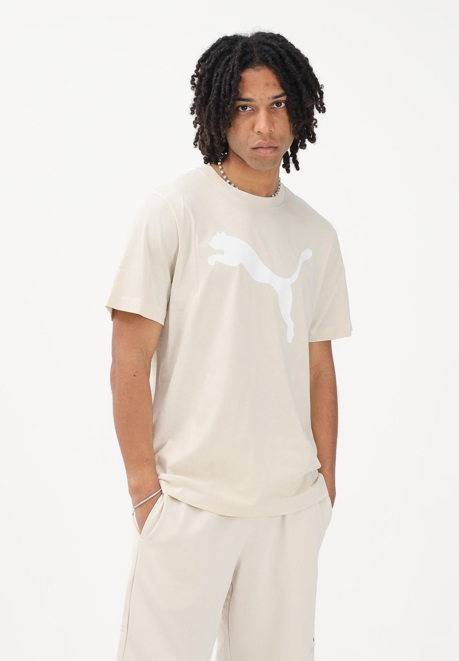 PUMA T-shirt a manica corta Ess panna da uomo 682536 87 PUMA