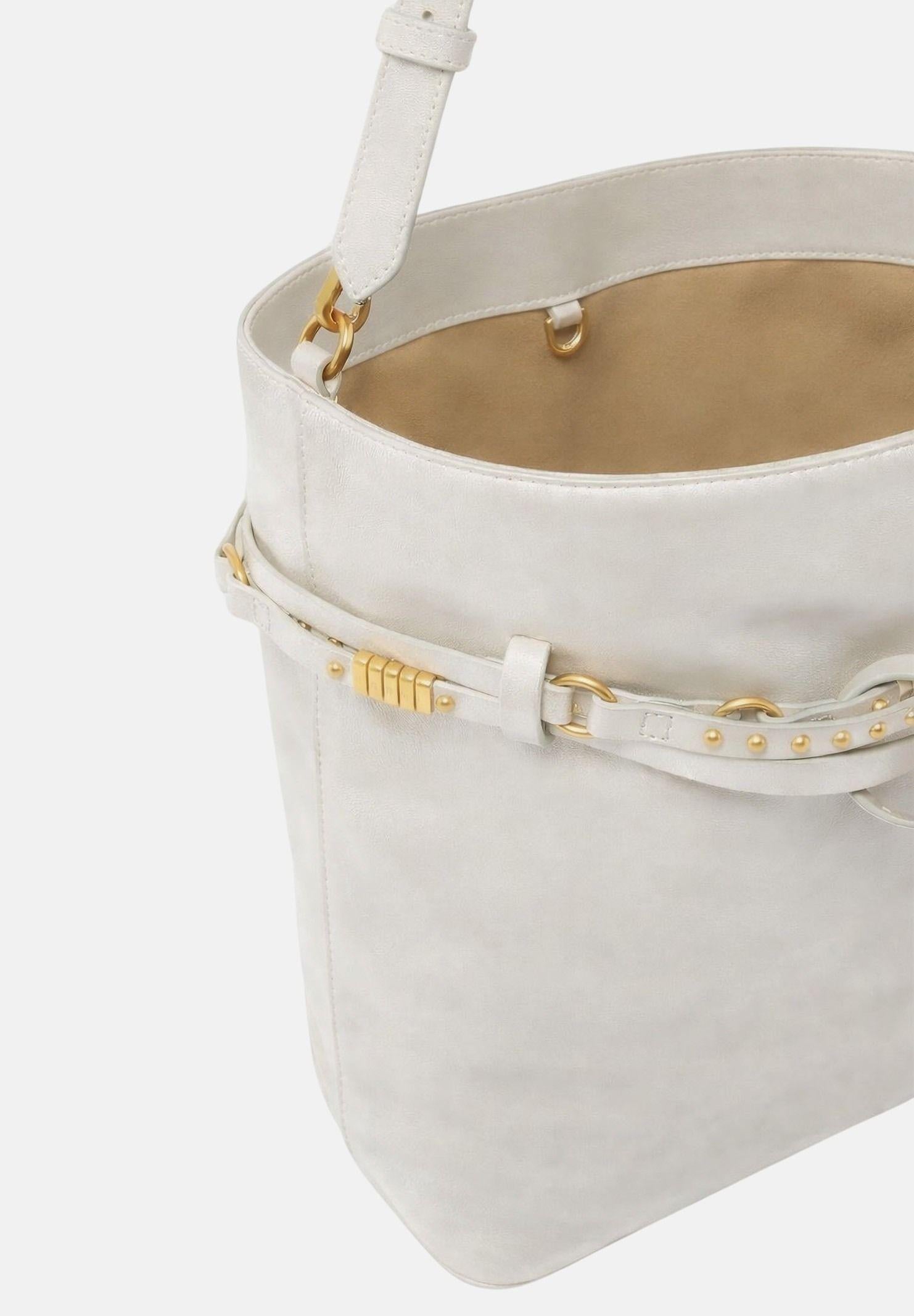PINKO Borsa a spalla Bucket Belt bianca da donna 106339A0QO Z14Q PINKO
