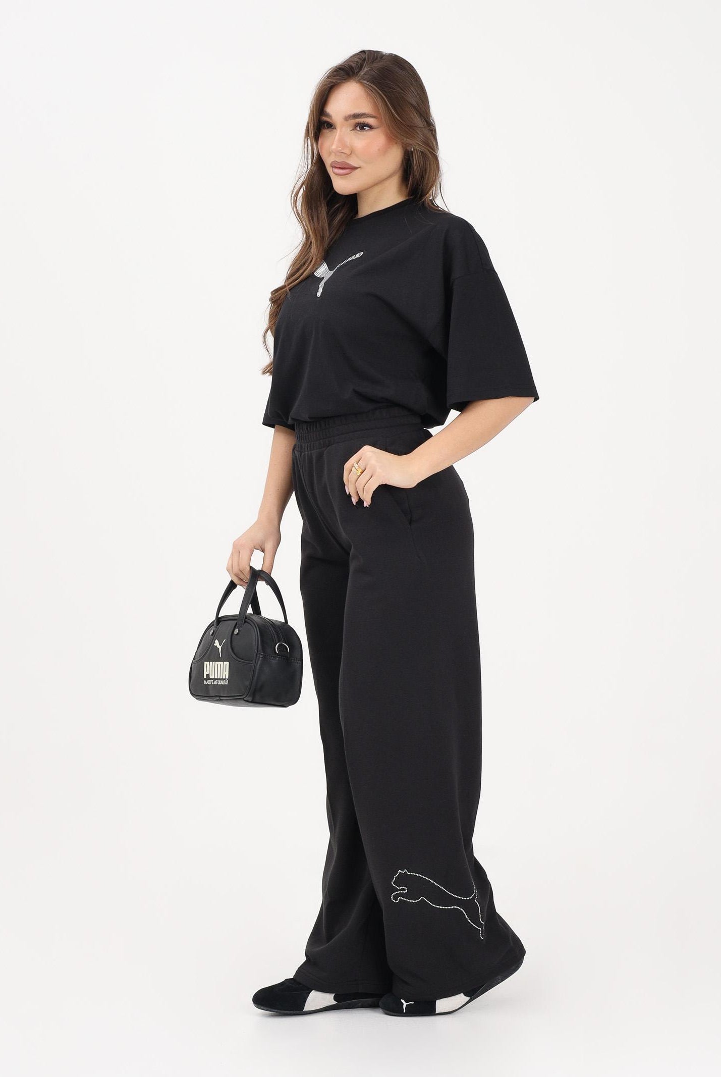 PUMA Pantalone sportivo Ess Bedazzled nero da donna 636903 01 PUMA