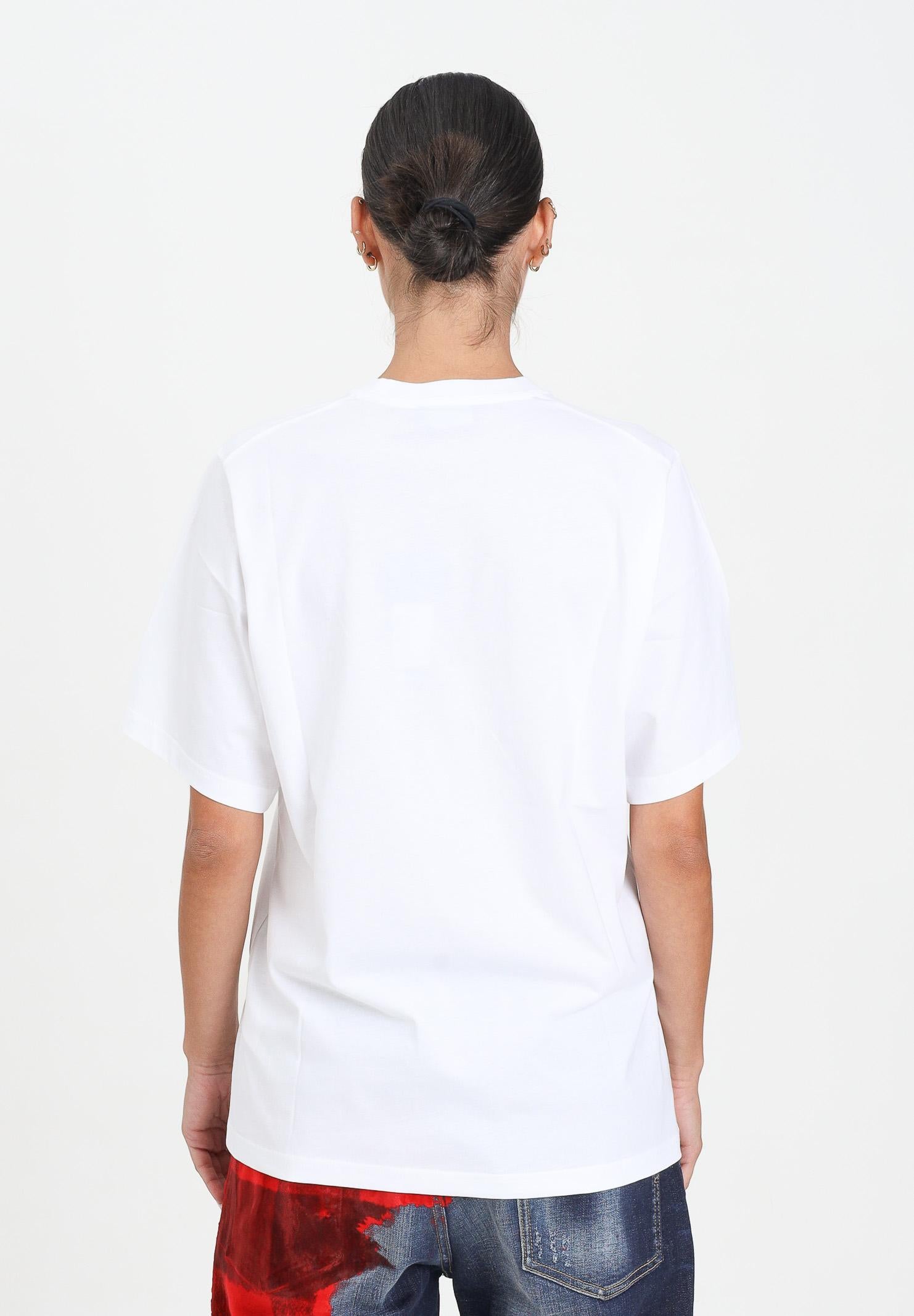 DSQUARED2 T-shirt a manica corta bianca per donna, ragazzi e bambini con logo DQ2982D00XM DQ100 DSQUARED2