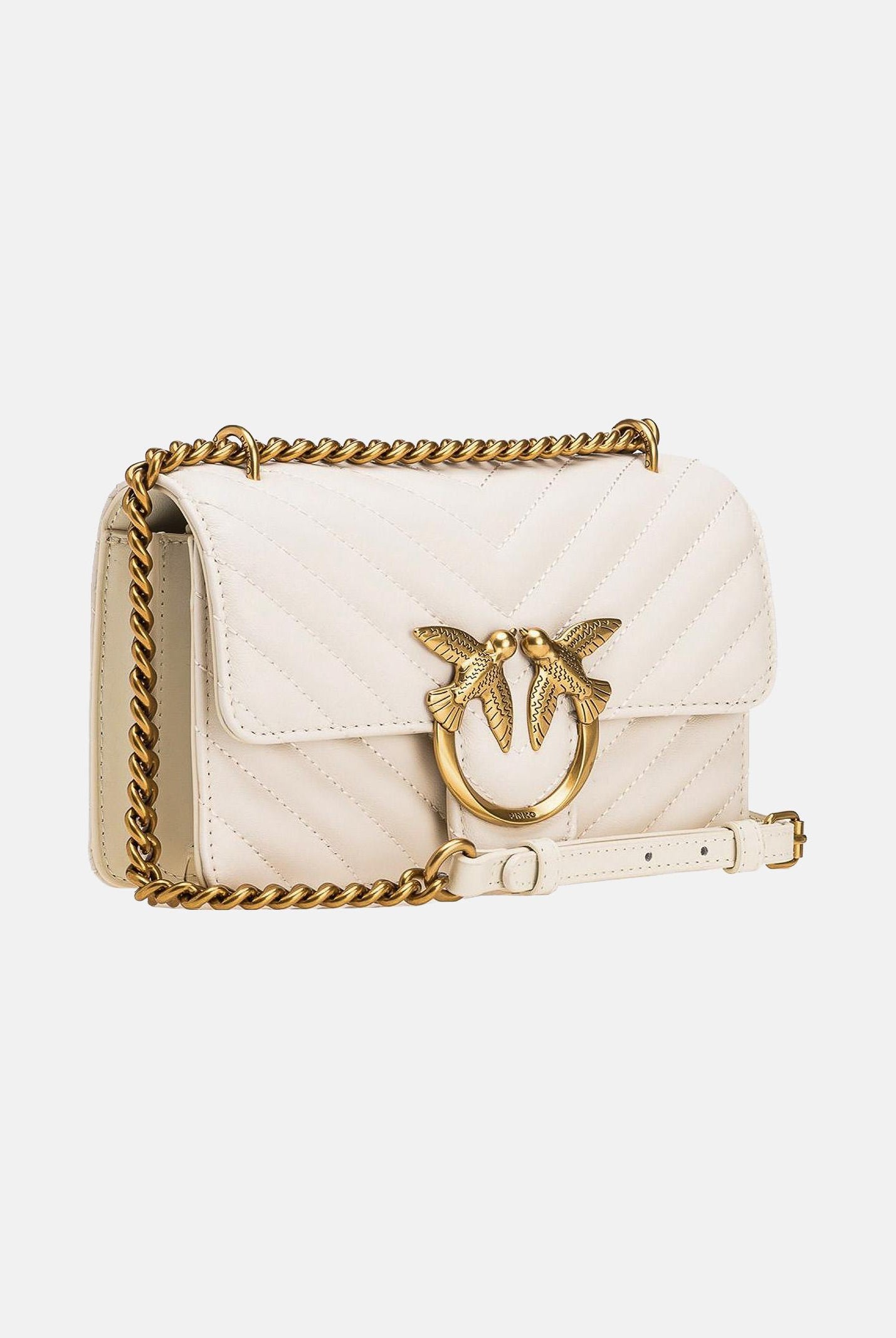 PINKO Borsa a tracolla Love Bag One Chevron panna da donna 100074A0GK Z14Q PINKO
