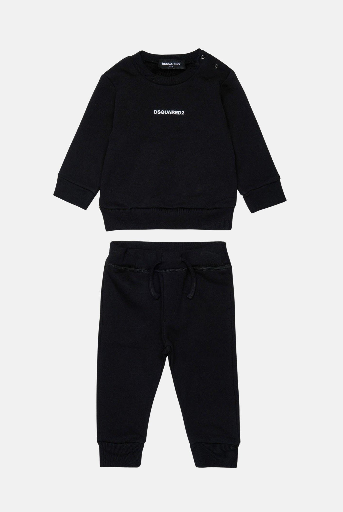 DSQAURED2 Tuta nera da neonato con logo DQ3146D0094 DQ900 DSQUARED2