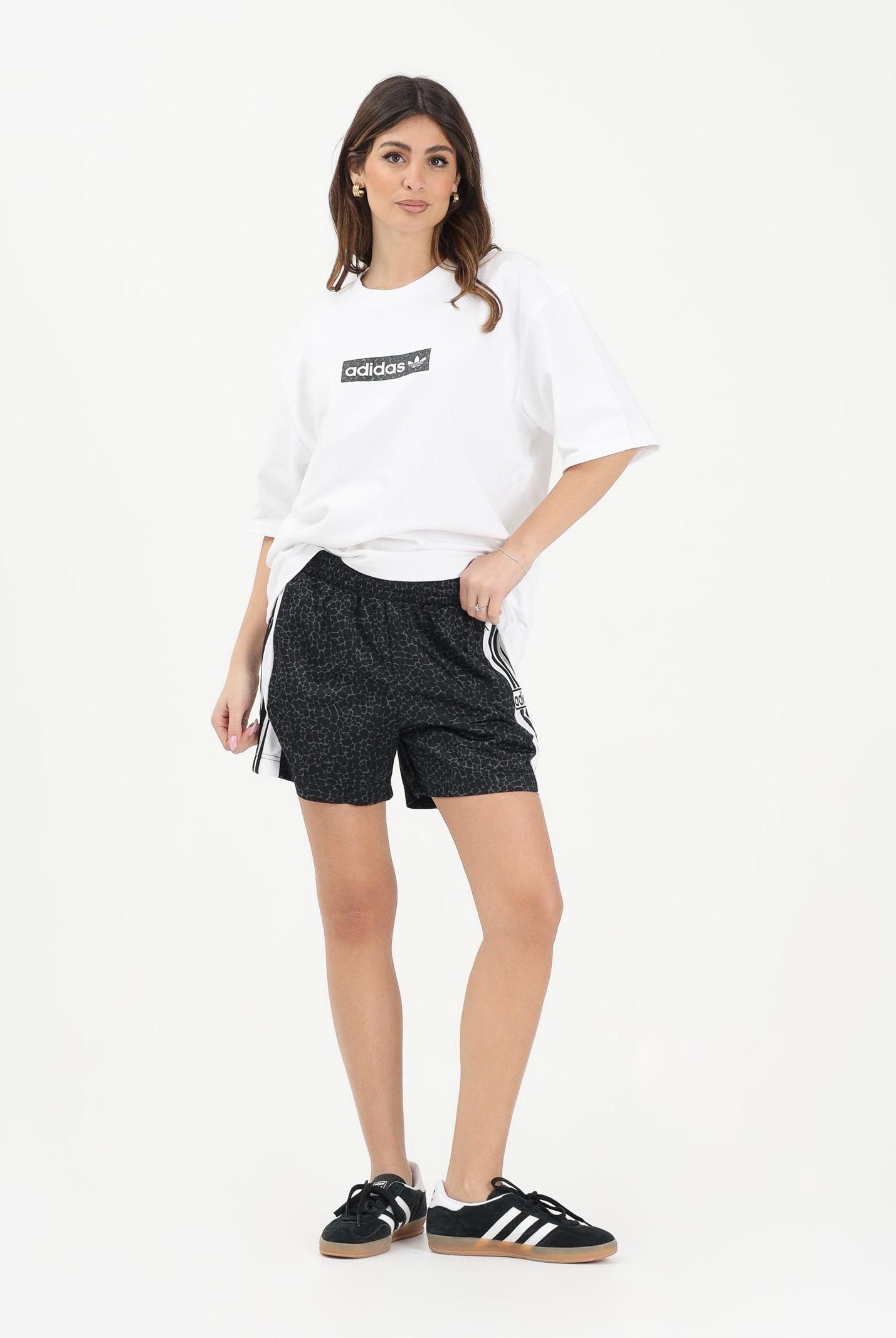ADIDAS ORIGINALS Shorts sportivo AOP ADI-BREAK nero da donna KD2837 . ADIDAS ORIGINALS
