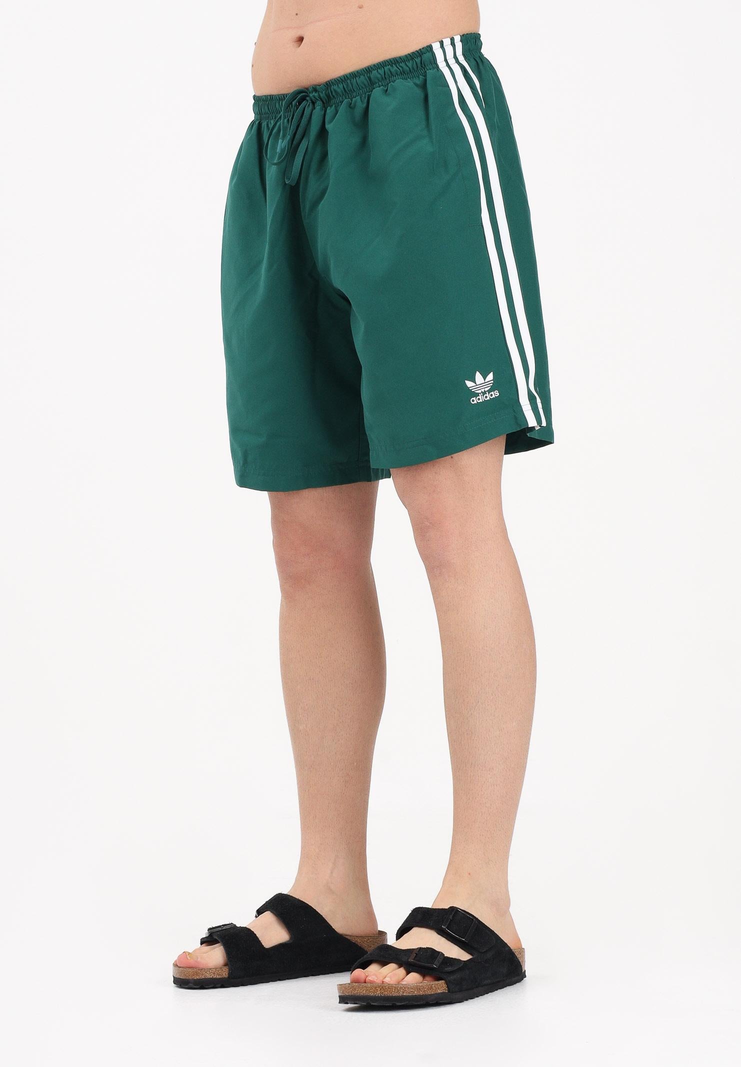ADIDAS ORIGINALS Shorts mare ADICOLOR 3 STRIPES verde da uomo JZ8477 . ADIDAS ORIGINALS