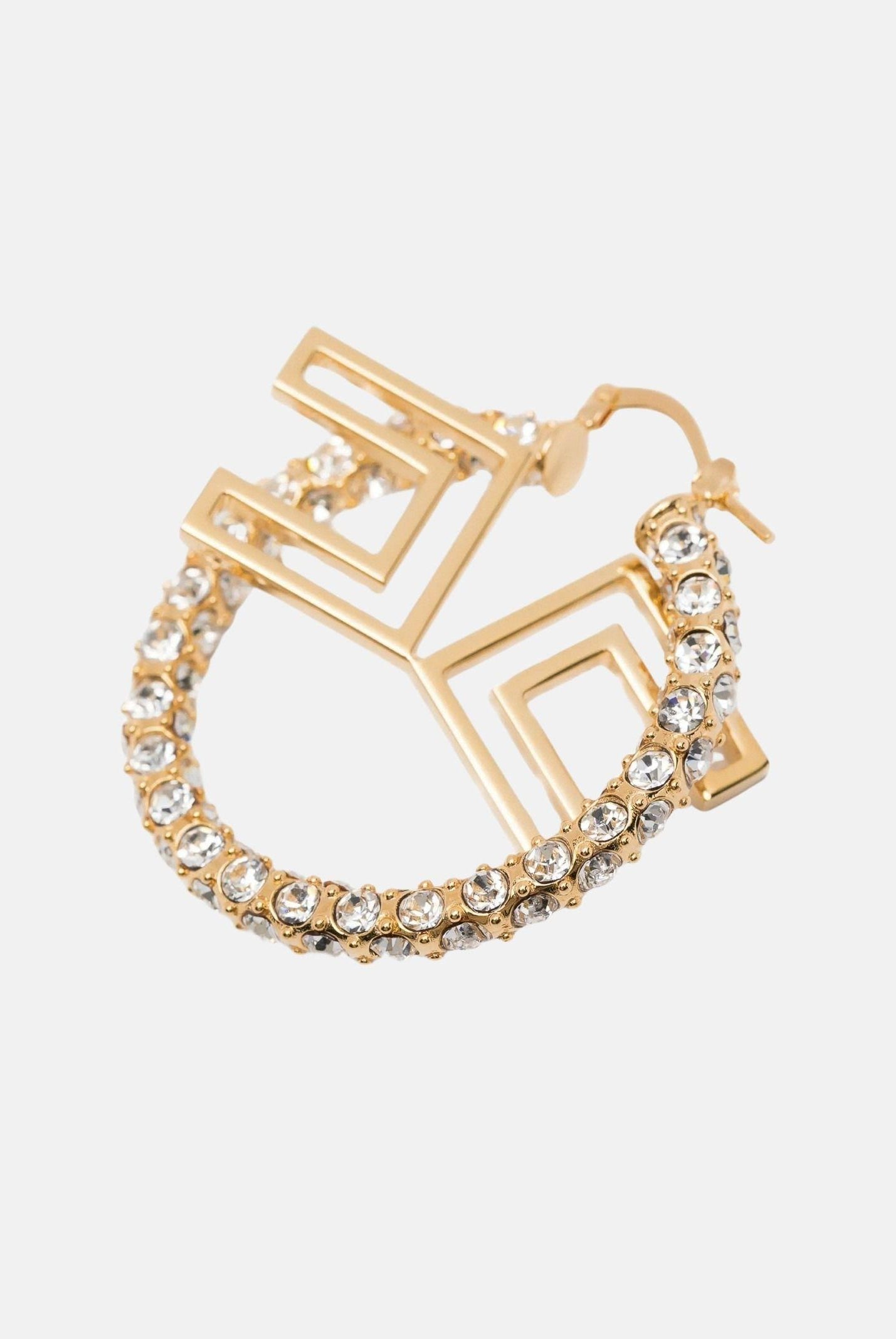 ELISABETTA FRANCHI Orecchini a cerchio oro da donna con strass OR50B62E2 U95 ELISABETTA FRANCHI