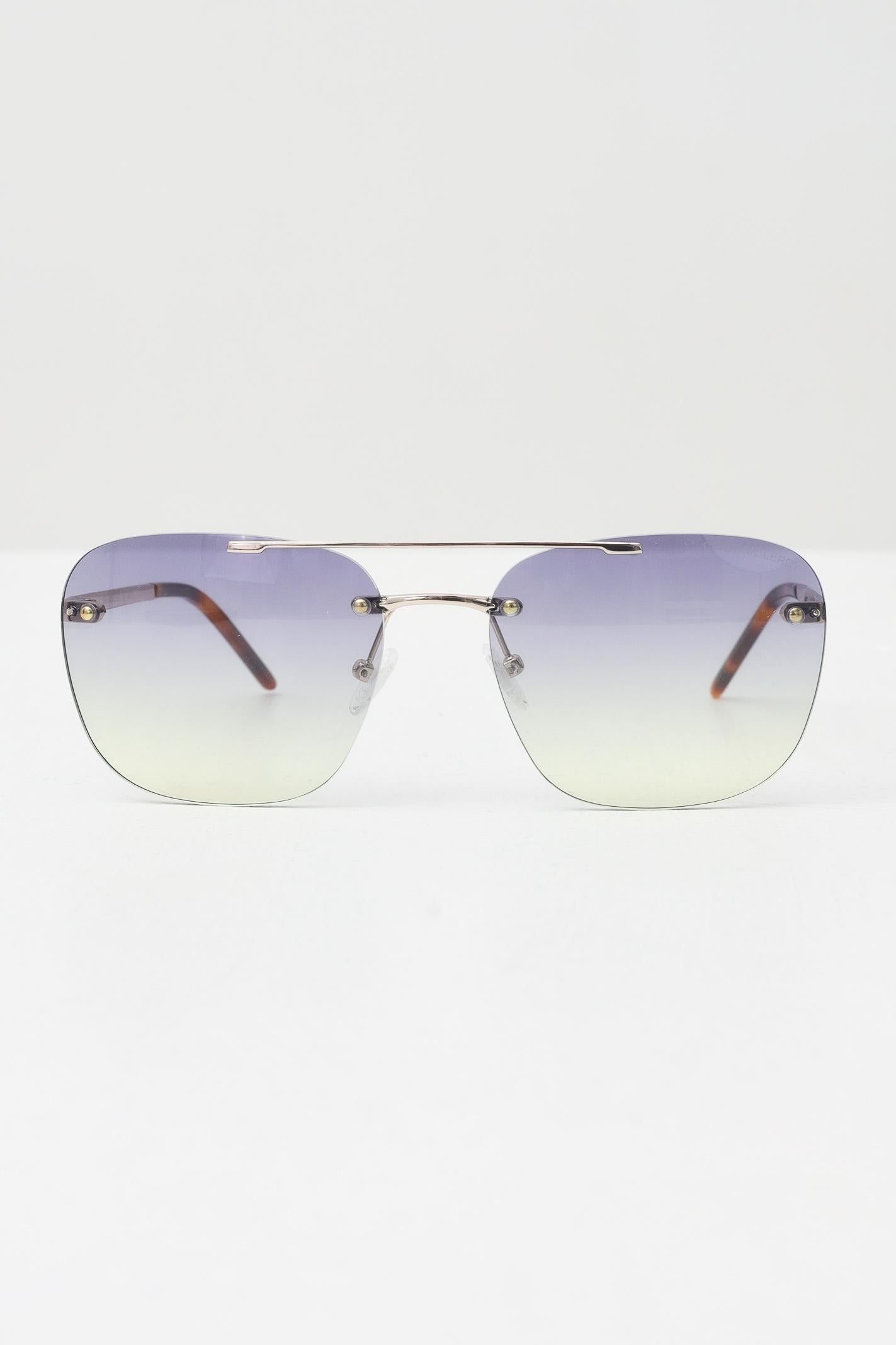 CRISTIAN LEROY Occhiali da sole con lenti sfumate lilla-verde per uomo e donna 15065 02 CRISTIAN LEROY