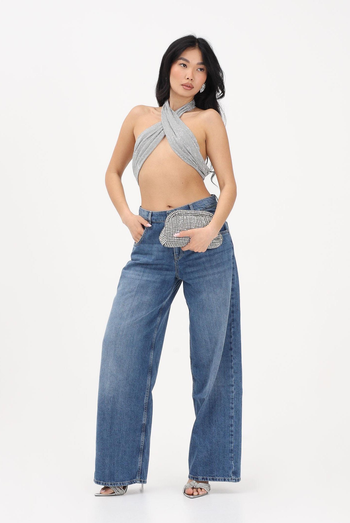 VICOLO Jeans Mia in denim medio da donna DAB5140 DEBL VICOLO
