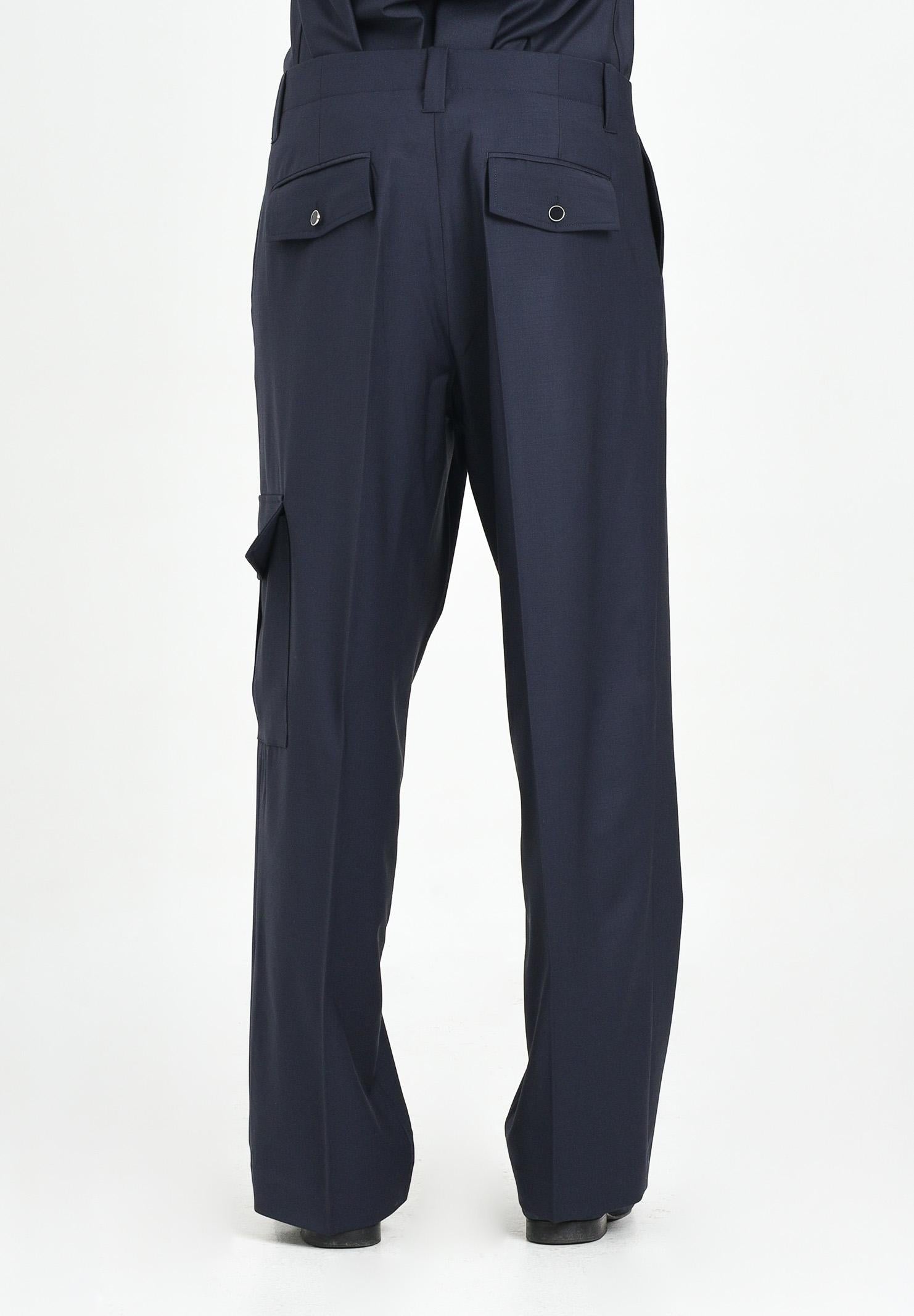 I'M BRIAN Pantalone cargo blu da uomo PA3508 005 I'M BRIAN