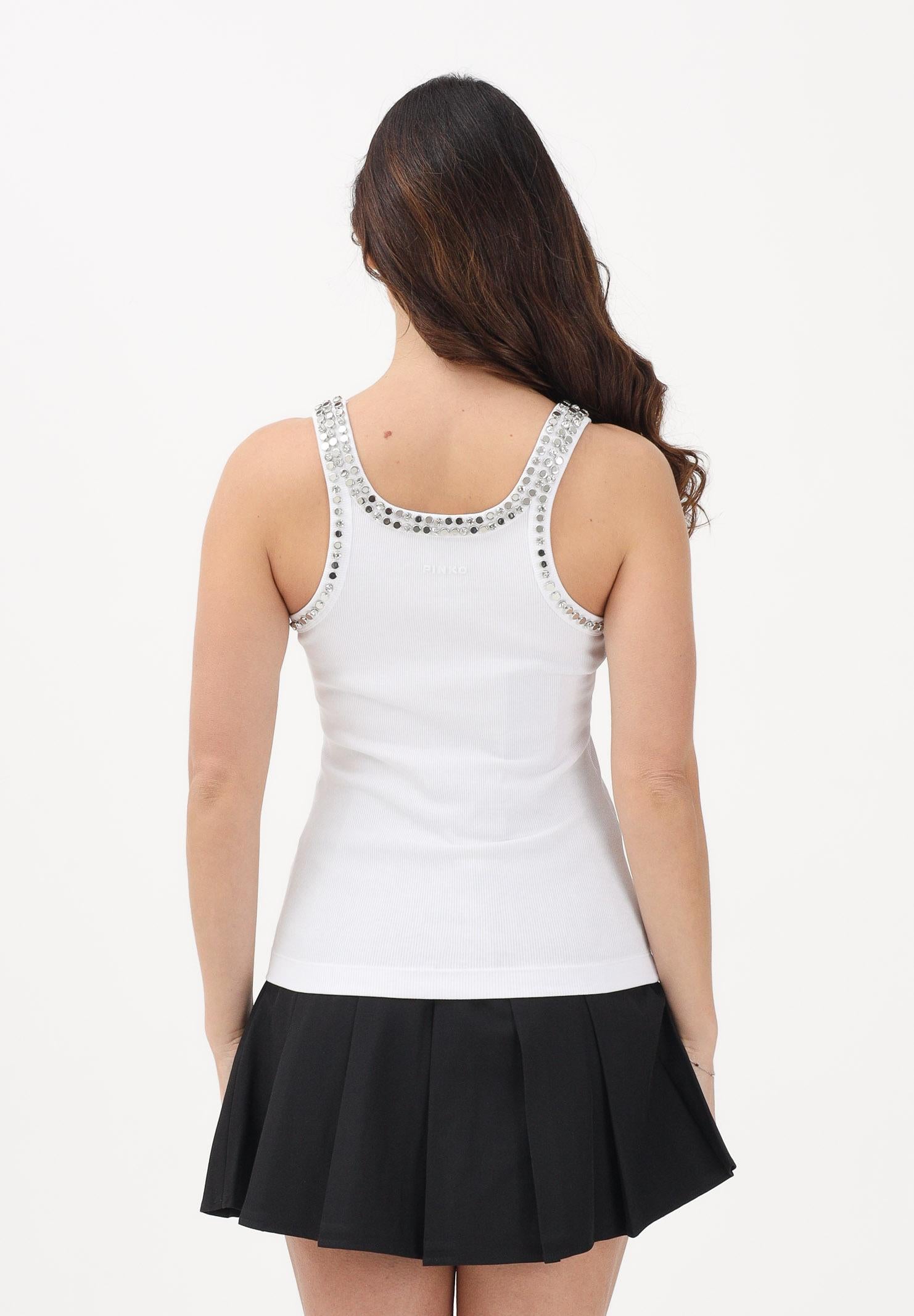 PINKO Canotta CORIANDOLI bianca da donna 104109A35Y Z04 PINKO