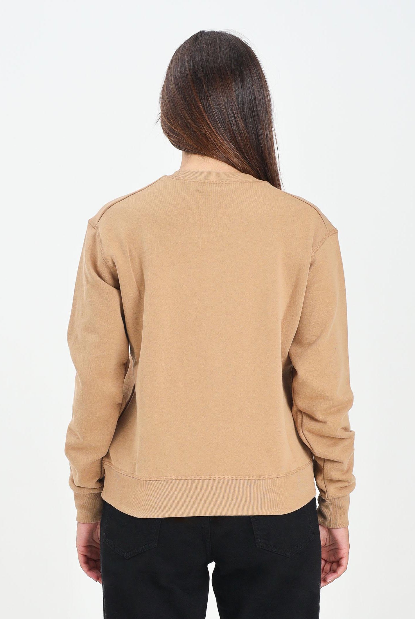 DSQUARED2 Felpa girocollo beige per donna, ragazze e bambine con logo DSQ2 DQ3017D0AEY DQ721 DSQUARED2