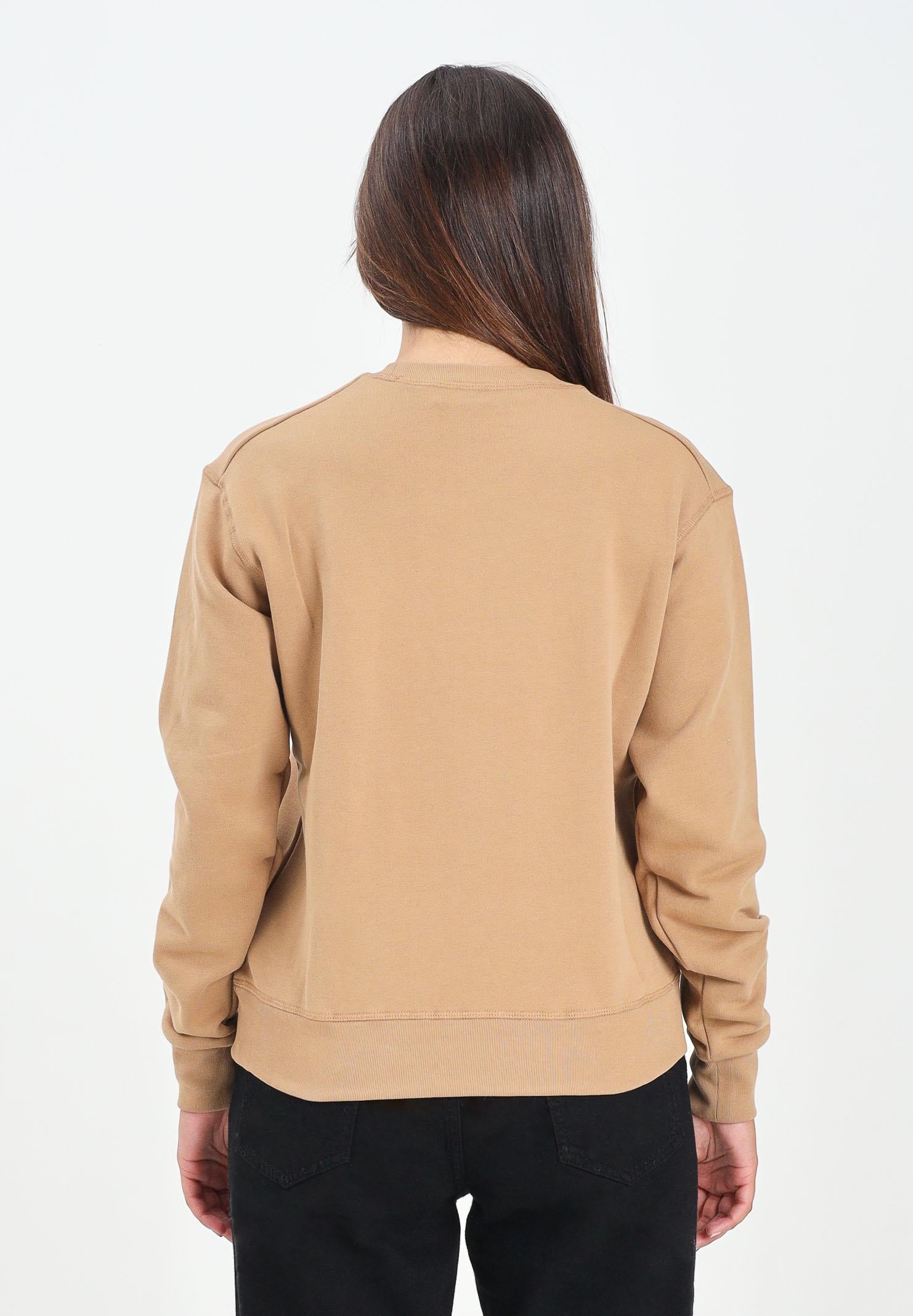 DSQUARED2 Felpa girocollo beige per donna, ragazze e bambine con logo DSQ2 DQ3017D0AEY DQ721 DSQUARED2