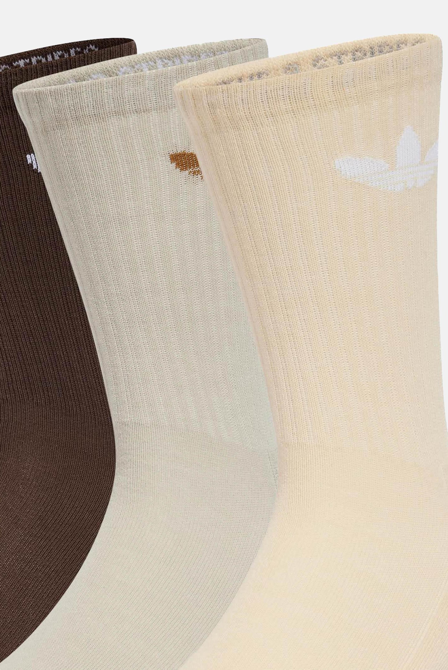 ADIDAS ORIGINALS Calzini (6 paia) Trefoil Cushion Crew marroni, beige e sabbia per uomo e donna IX5274 . ADIDAS ORIGINALS