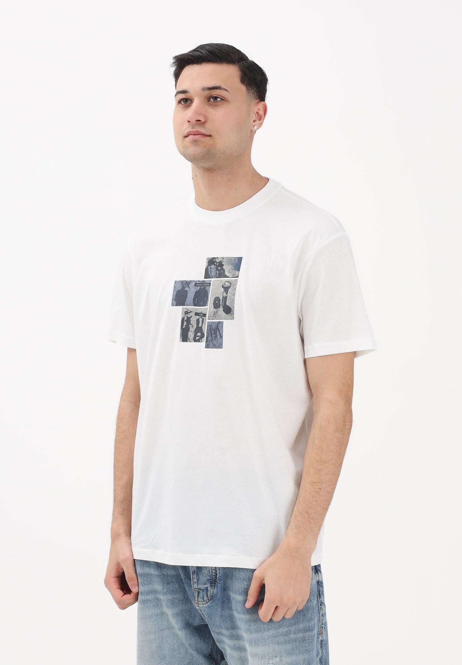 ARMANI EXCHANGE T-shirt a manica corta bianca da uomo con stampa XM002780AF10358 U0009 ARMANI EXCHANGE