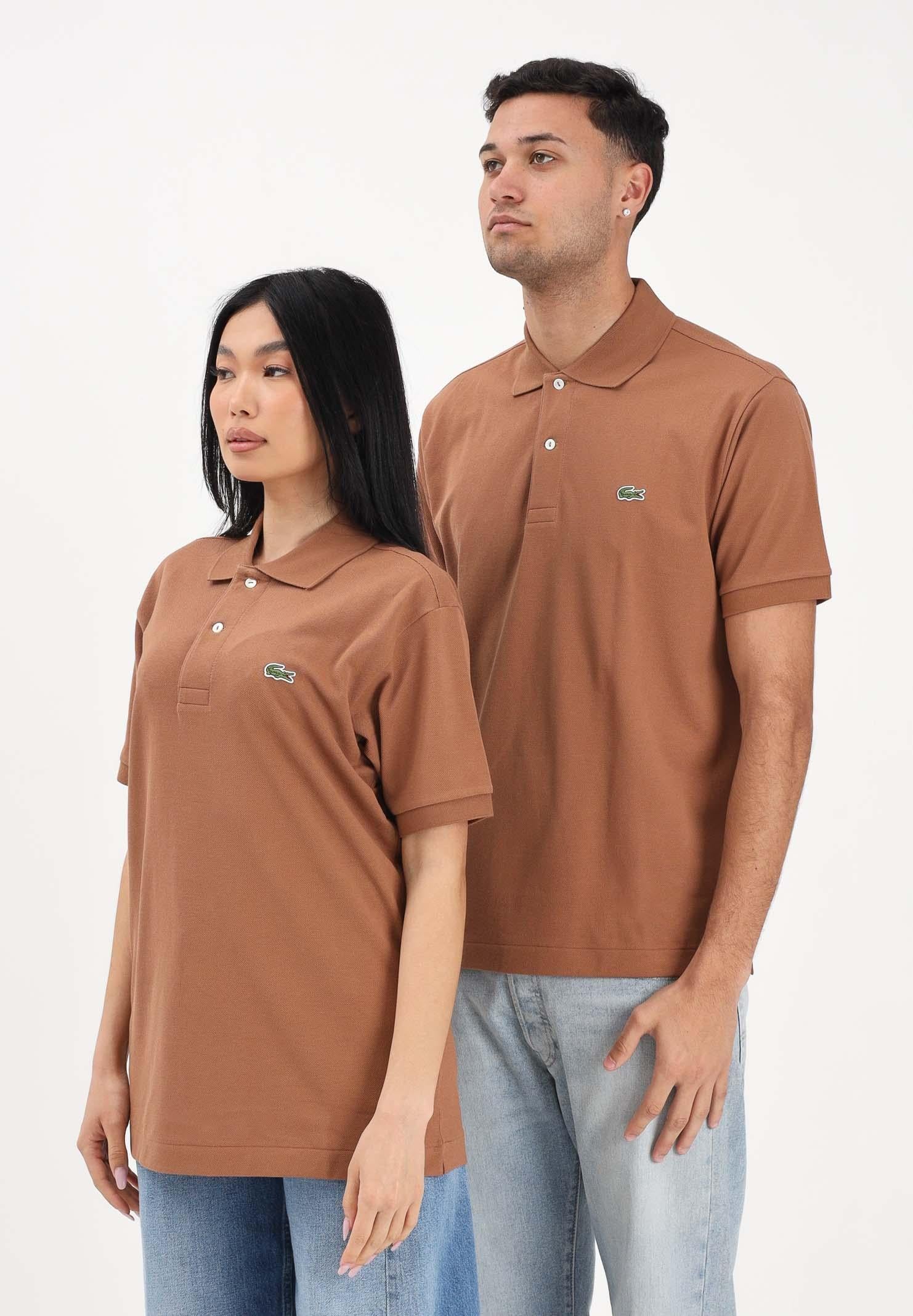 LACOSTE Polo cuoio per uomo e donna con patch logo coccodirllo 1212 LFA LACOSTE