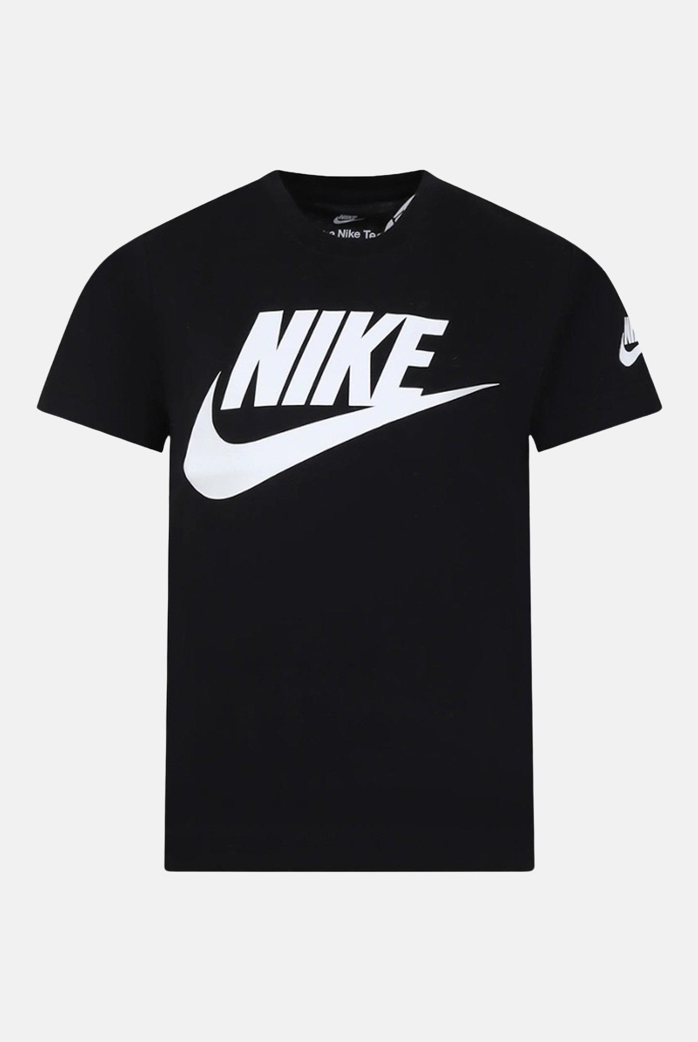 NIKE T-shirt a manica corta nera per bambino e bambina con stampa logo 86J575 K25 NIKE