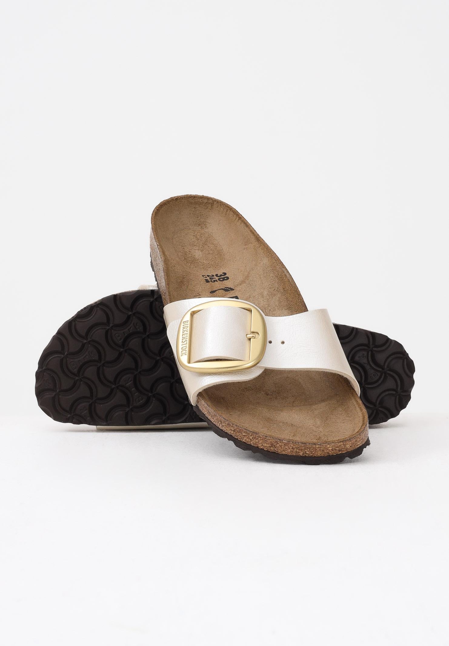 BIRKENSTOCK Ciabatte Madrid Big Buckle bianco perla da donna 1015279 . BIRKENSTOCK