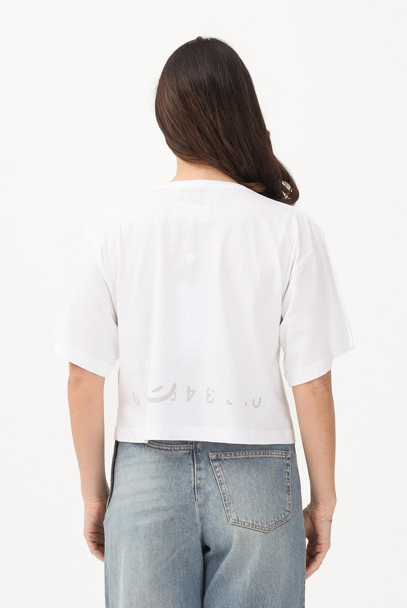 MAISON MARGIELA T-shirt a manica corta bianca per donna, ragazze e bambine con logo M61017MM02Y M6100 MAISON MARGIELA