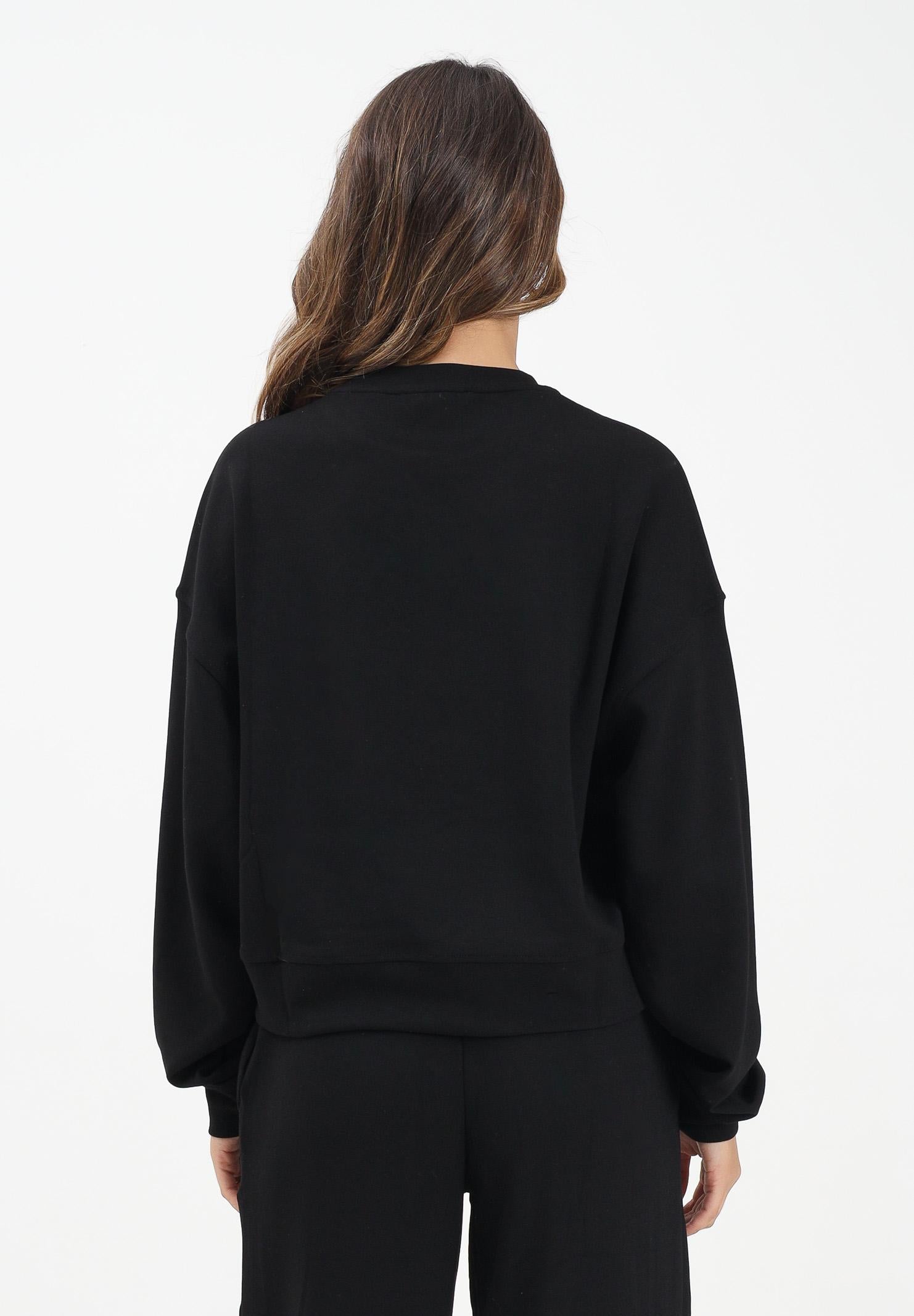 HINNOMINATE Felpa girocollo nera da donna con logo HMABW01991 NE01 HINNOMINATE