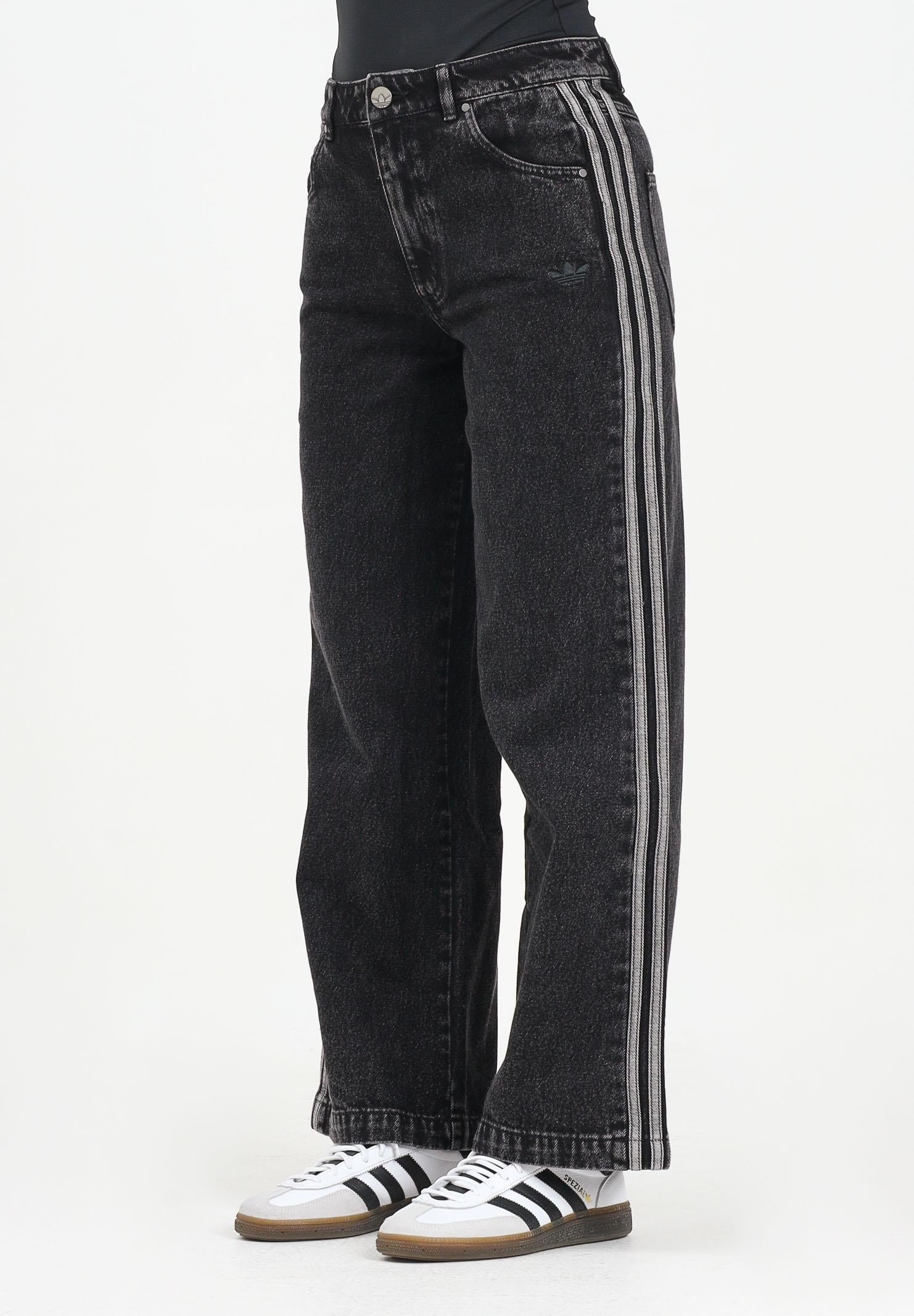 ADIDAS ORIGINALS Jeans adicolor Denim 3-Stripe nero da donna JD3109 . ADIDAS ORIGINALS