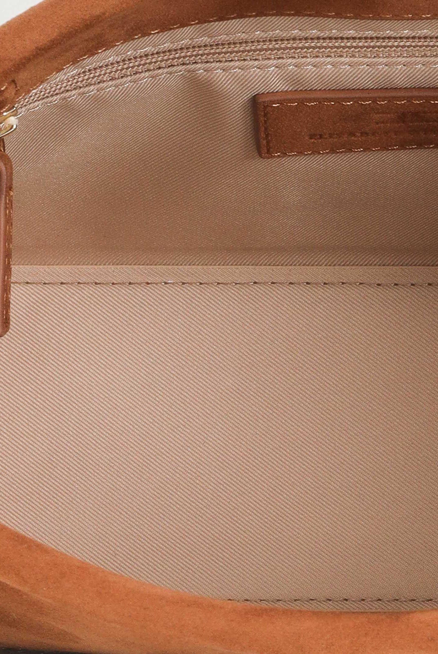 ELISABETTA FRANCHI Pochette cammello da donna realizzata in morbida pelle scamosciata BS60A57E2 EC1 ELISABETTA FRANCHI