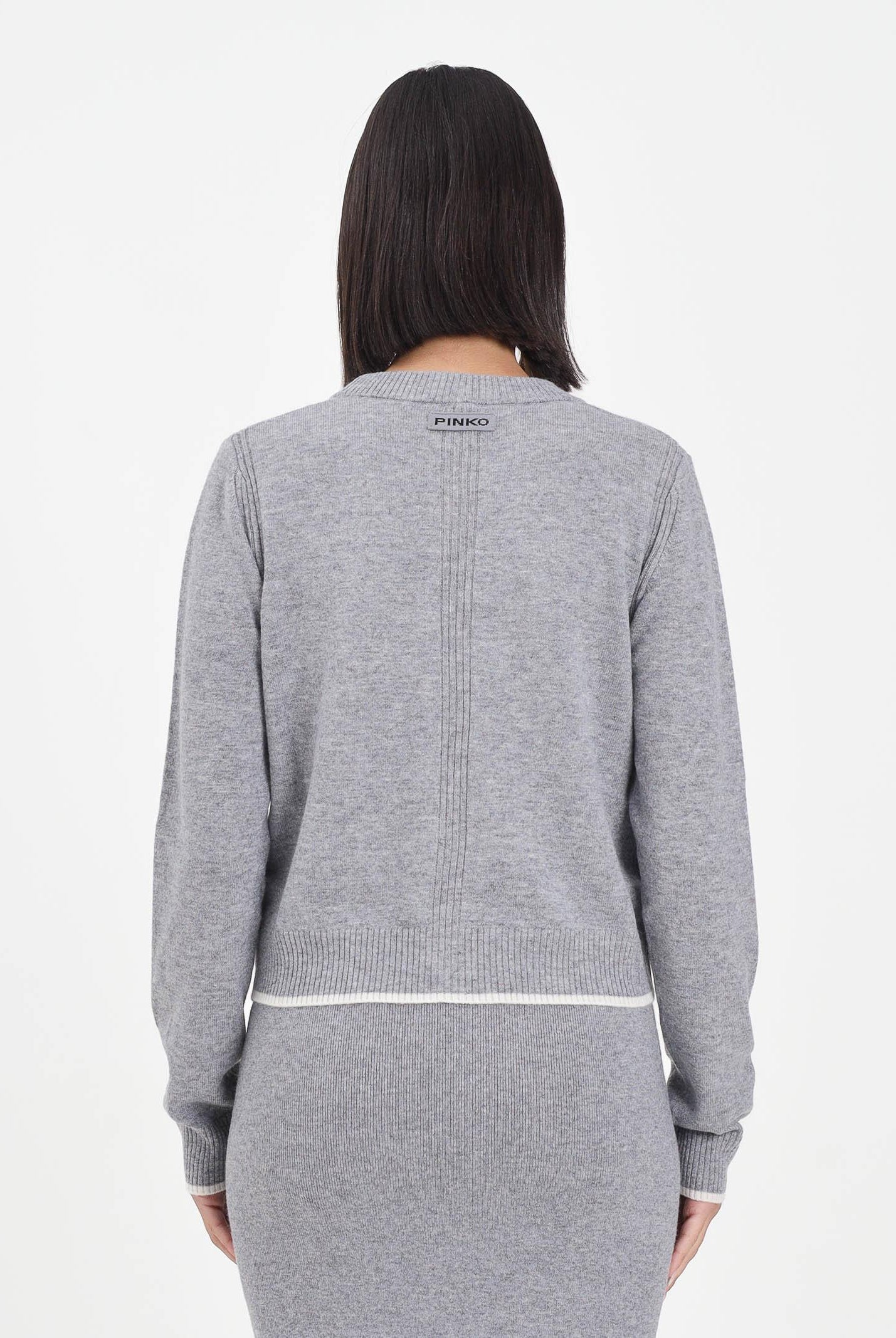 PINKO Cardigan corto grigio da donna 105447A2Q9 II2 PINKO