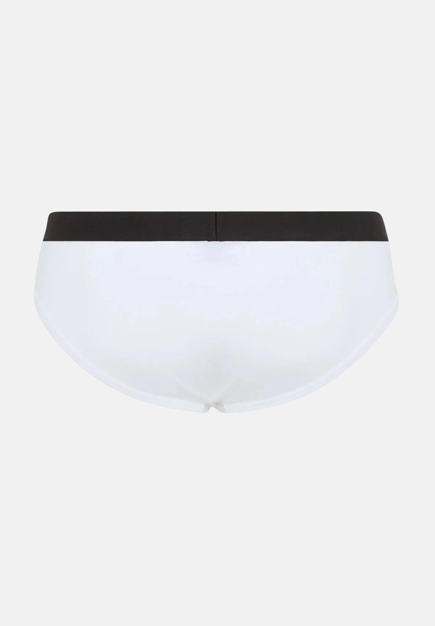 DSQUARED2 Slip (2pz) bianchi da uomo con fascia elastica a contrasto logata DCX200070 010 DSQUARED2