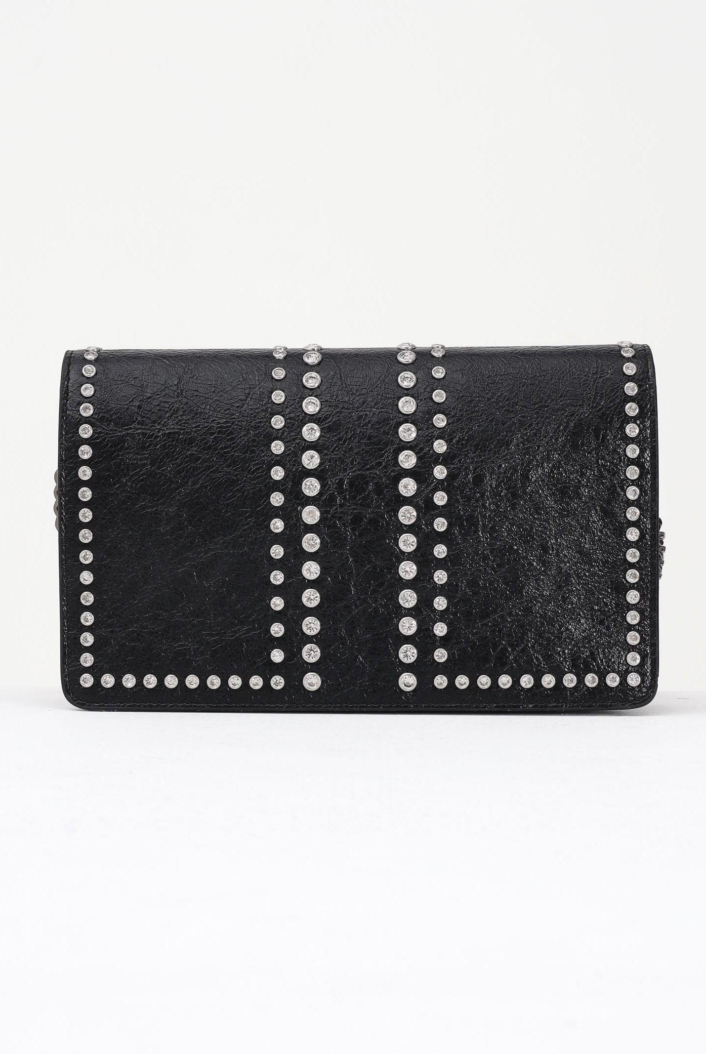 RICHMOND Borsa a tracolla nera da donna con borchie e logo RWA25234BO BL RICHMOND