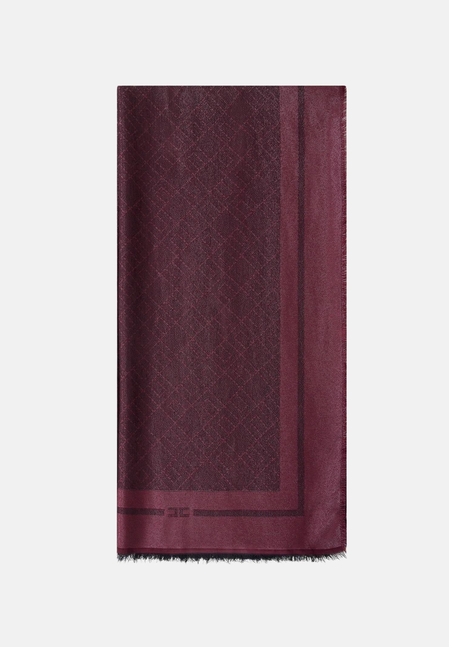 ELISABETTA FRANCHI Pashmina bordeaux da donna con logo SC12F56E2 EA4 ELISABETTA FRANCHI
