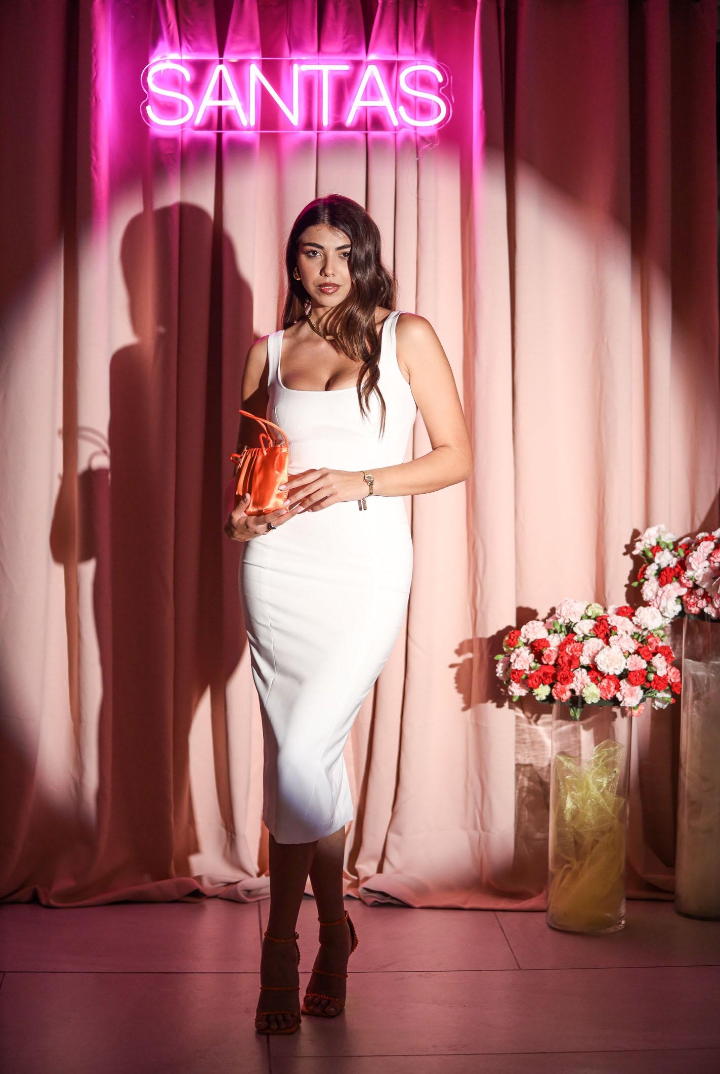 SANTAS Abito midi COTTON CANDY bianco da donna PV25011 BIANCO SANTAS