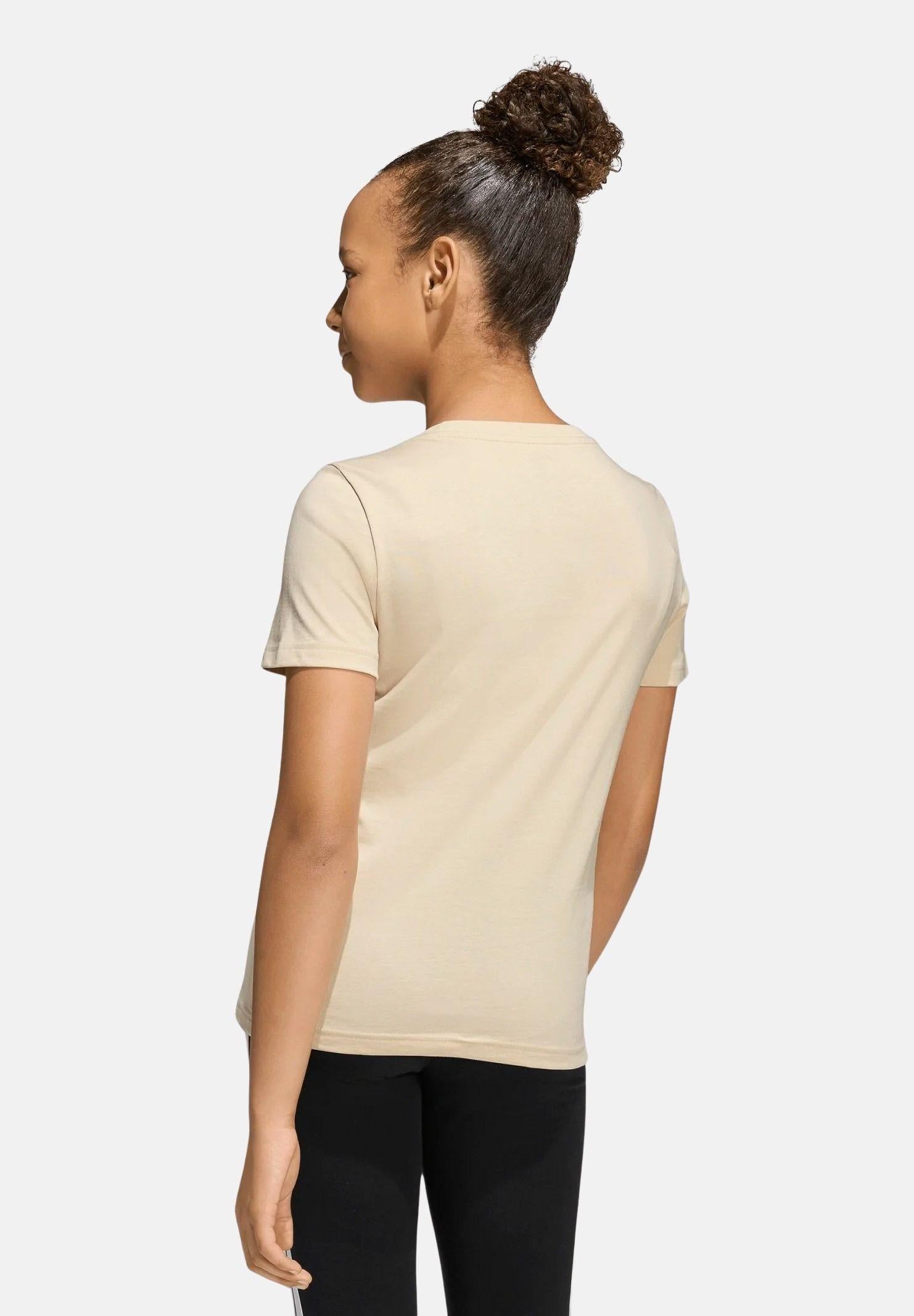 ADIDAS PERFORMANCE T-shirt a manica corta ANIMAL PRINT beige da bambina KG0103 . ADIDAS PERFORMANCE