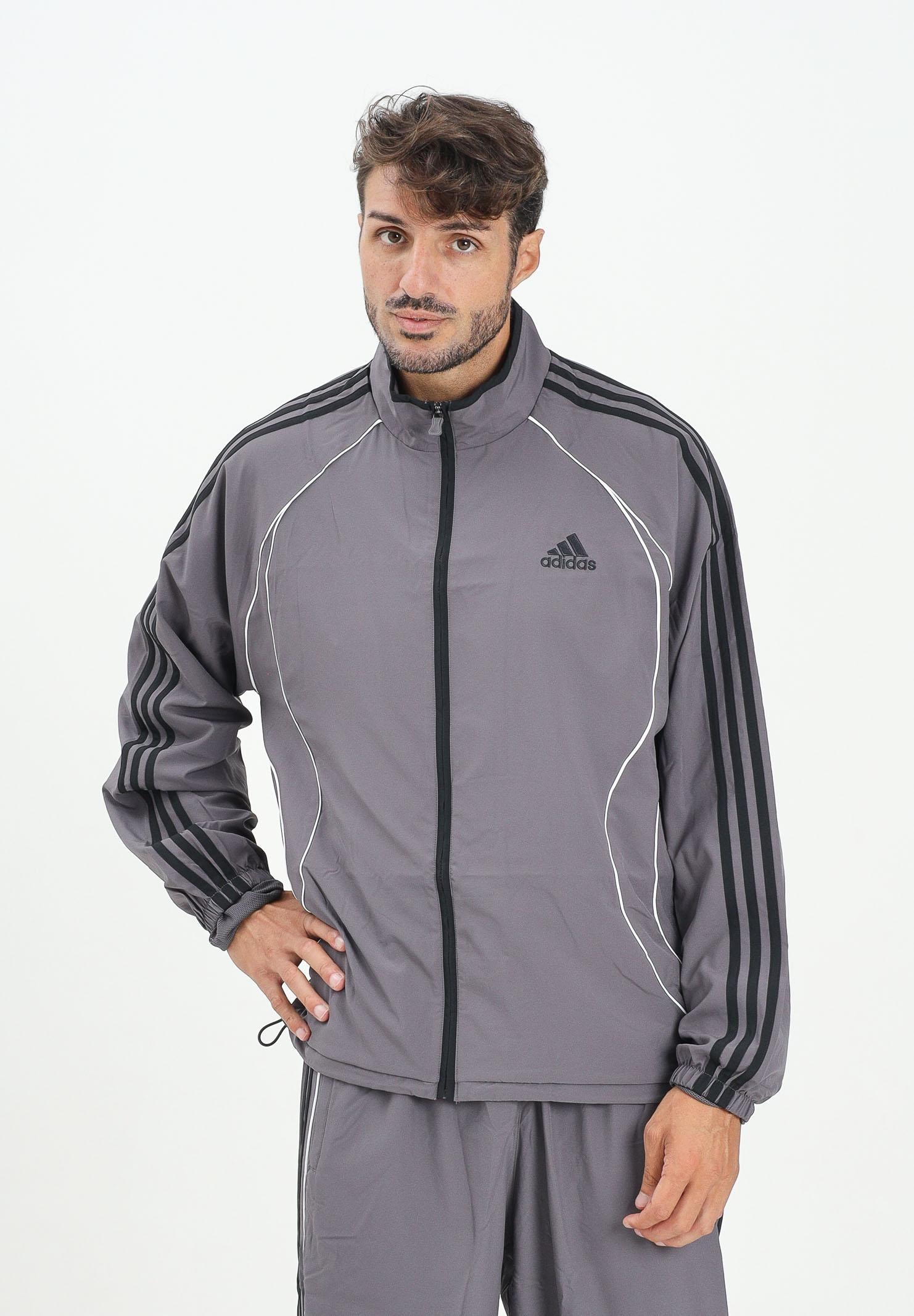 ADIDAS ORIGINALS Felpa con zip Teamgeist Adicolor grigia da uomo JW5865 ADIDAS ORIGINALS