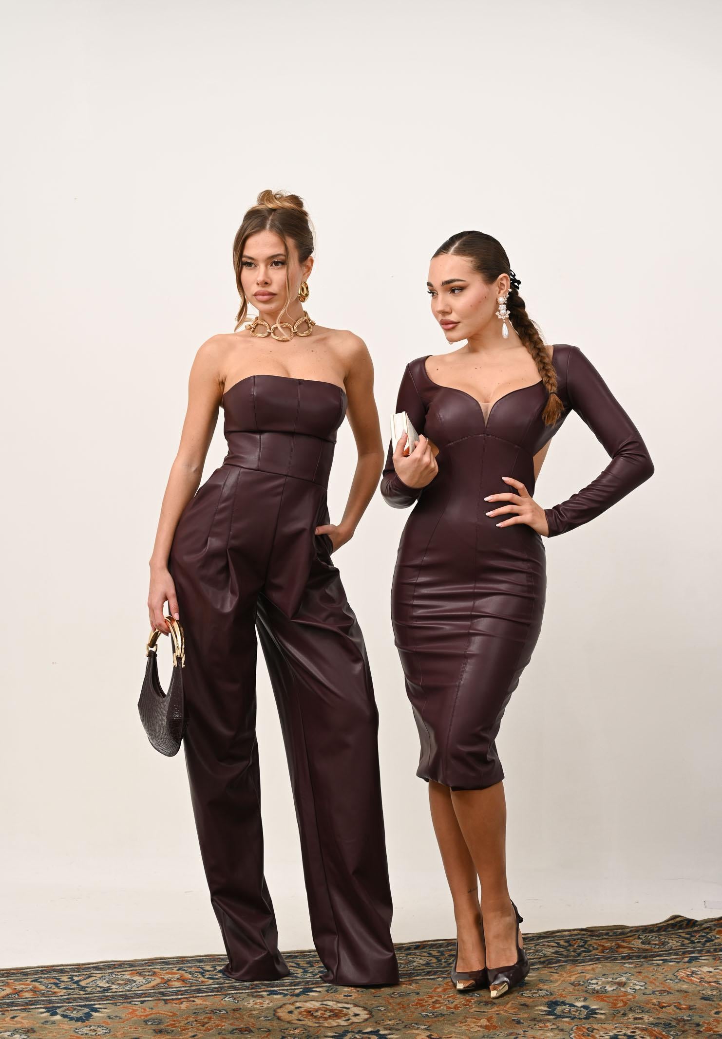 ELISABETTA FRANCHI Abito midi tubino bordeaux da donna AB79557E2 EA4 ELISABETTA FRANCHI