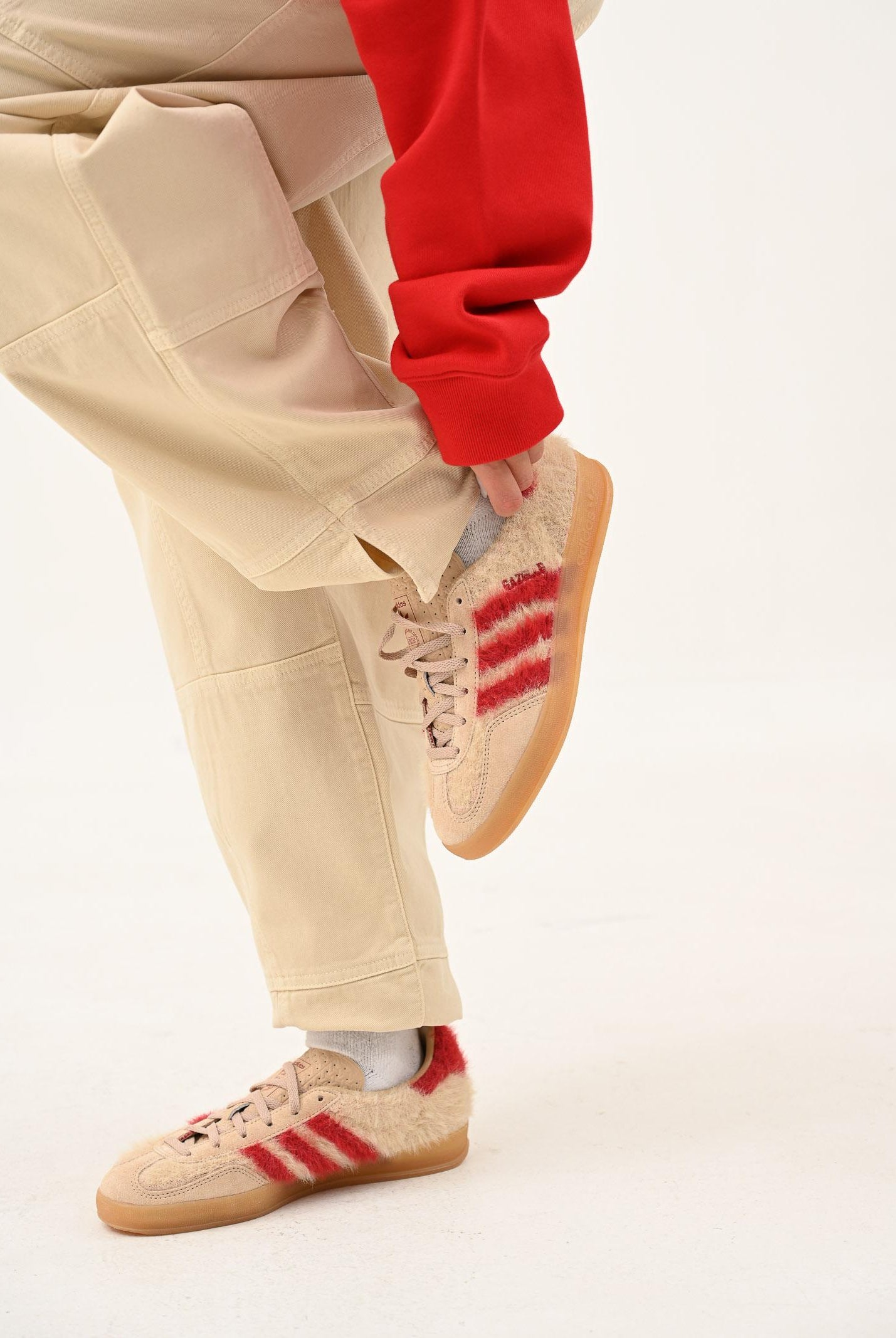 ADIDAS ORIGINALS Sneakers Gazelle Indoor Fur Tan beige da donna JP8341 ADIDAS ORIGINALS