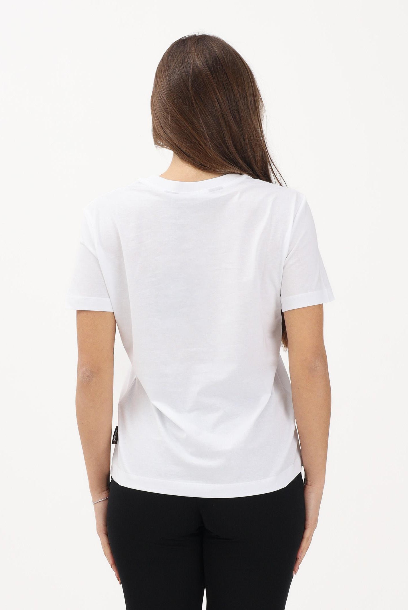 JUST CAVALLI T-shirt a manica corta bianca da donna con stampa 80PAHT24CJ500 003 JUST CAVALLI