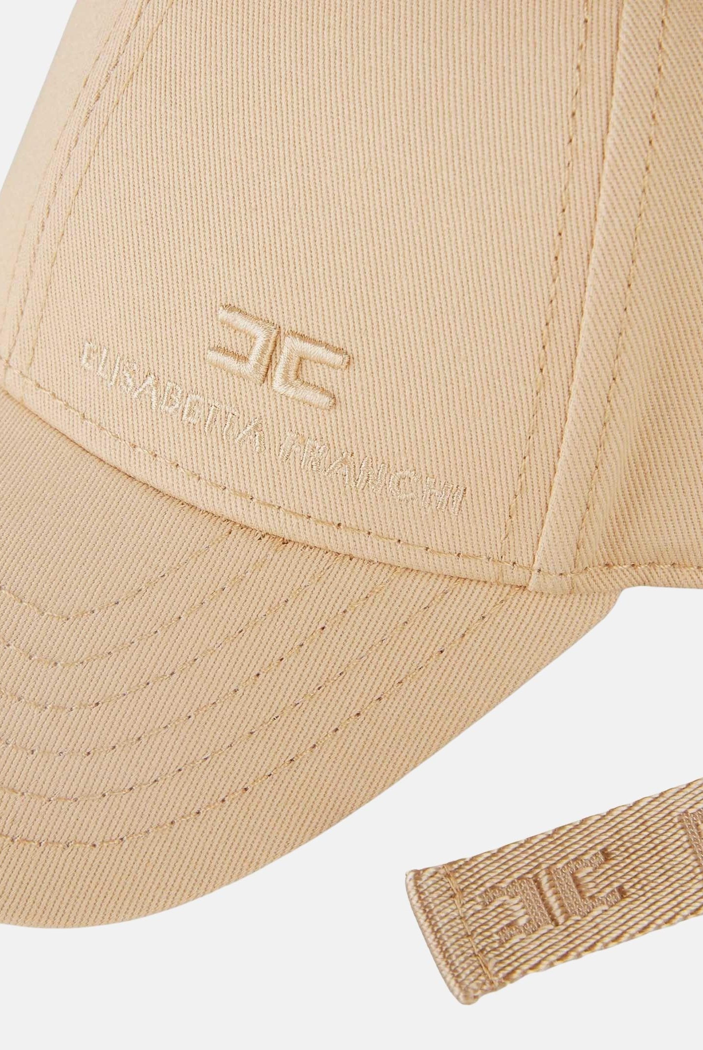 ELISABETTA FRANCHI Cappello con visiera beige da donna con nastro CL18F57E2 EA2 ELISABETTA FRANCHI