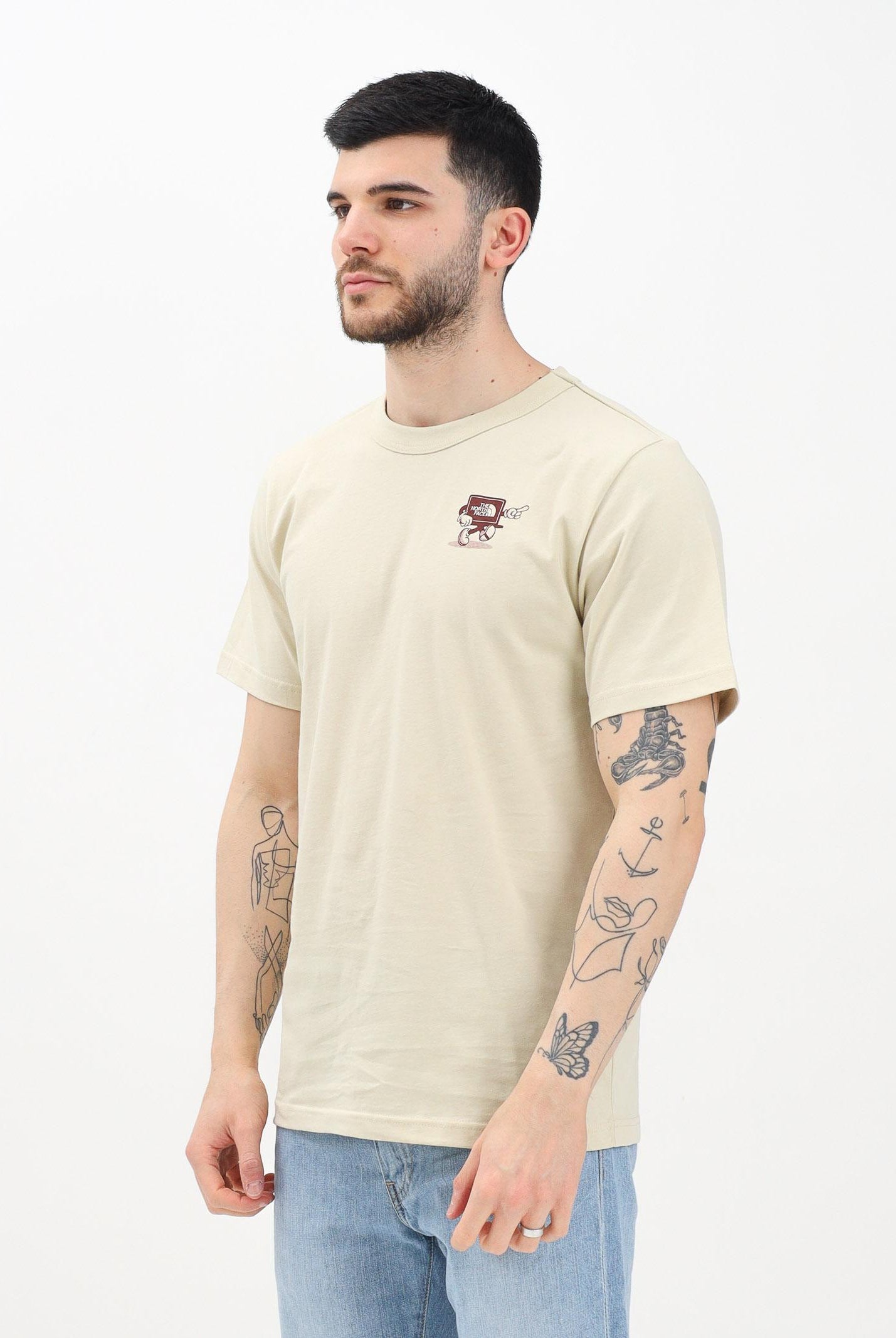 THE NORTH FACE T-shirt a manica corta Relaxed Cartoon beige da uomo NF0A8C303X41 . THE NORTH FACE