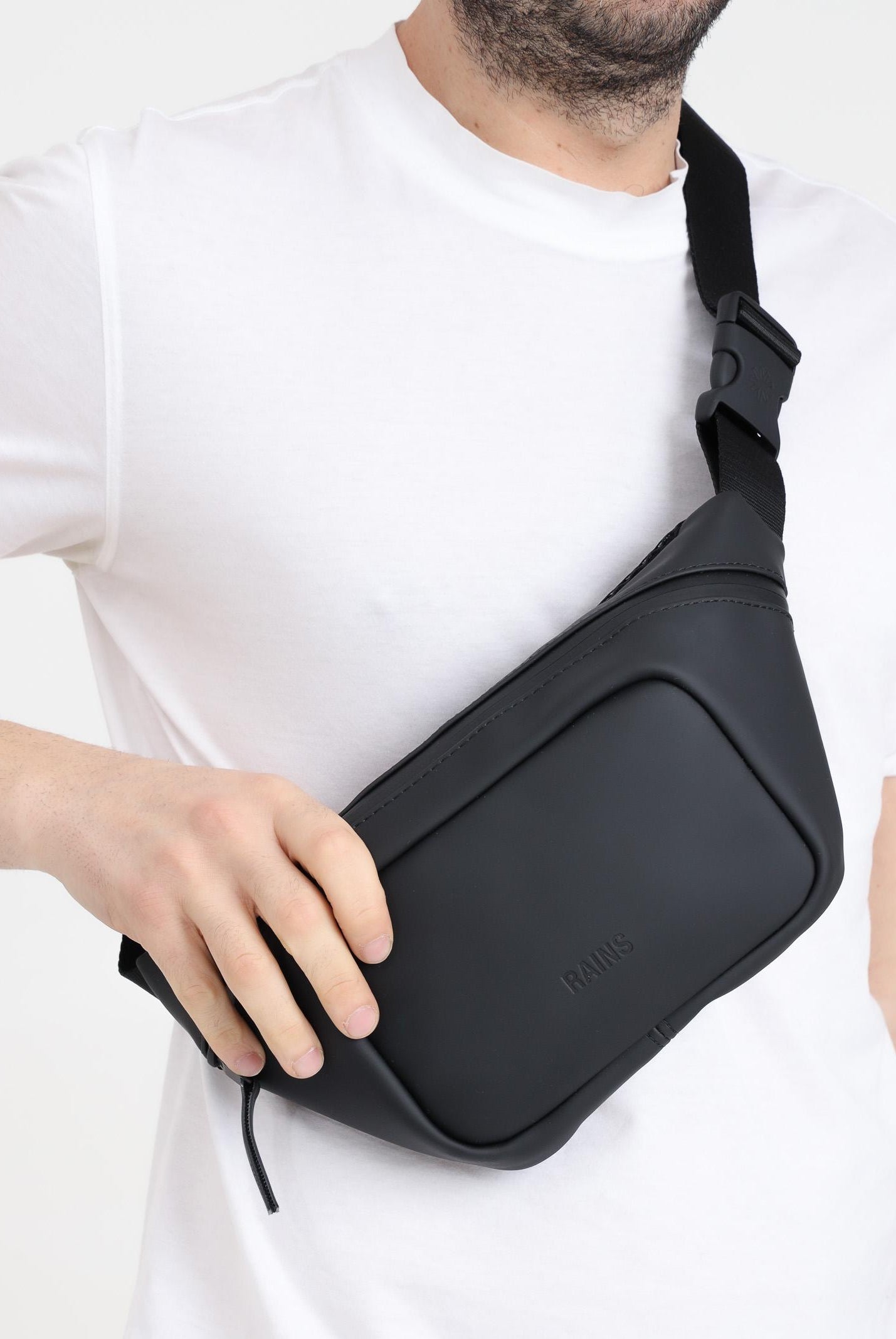 RAINS Marsupio Bum Bag Mini nero per uomo e donna RA14730 BLA RAINS