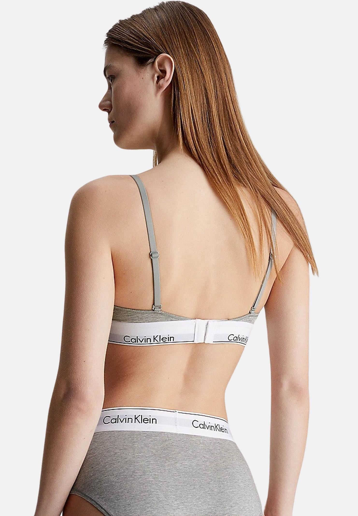 CALVIN KLEIN Reggiseno grigio da donna con logo 000QF5650E P7A CALVIN KLEIN