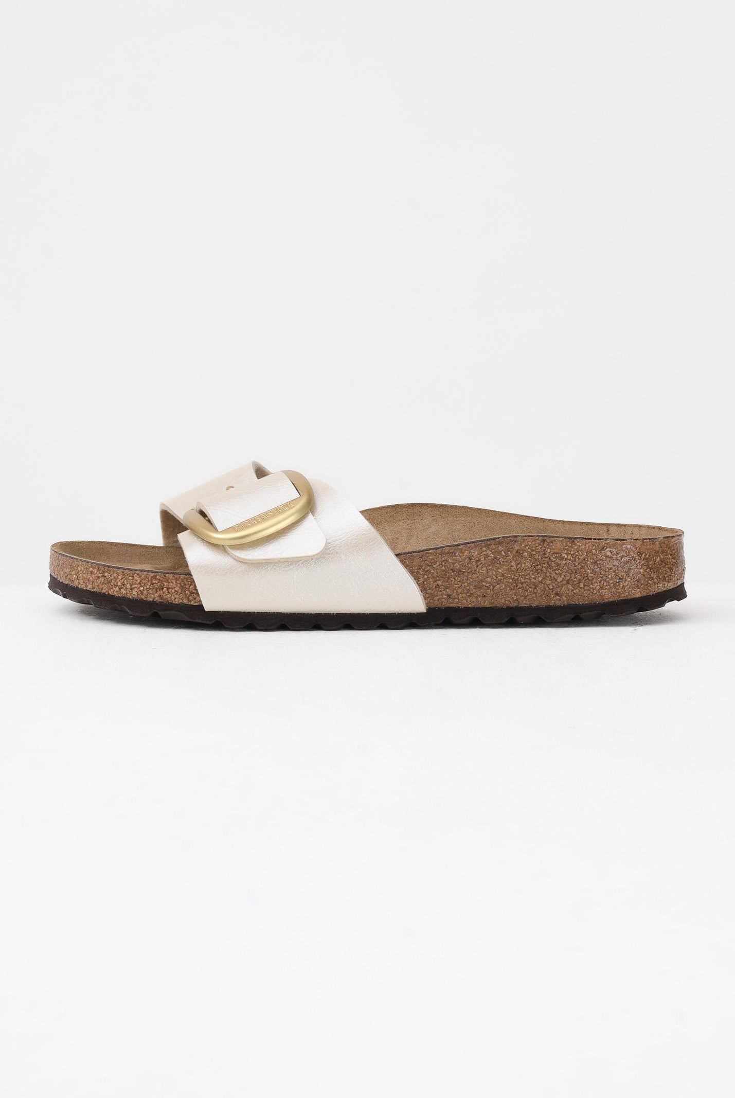 BIRKENSTOCK Ciabatte Madrid Big Buckle bianco perla da donna 1015279 . BIRKENSTOCK