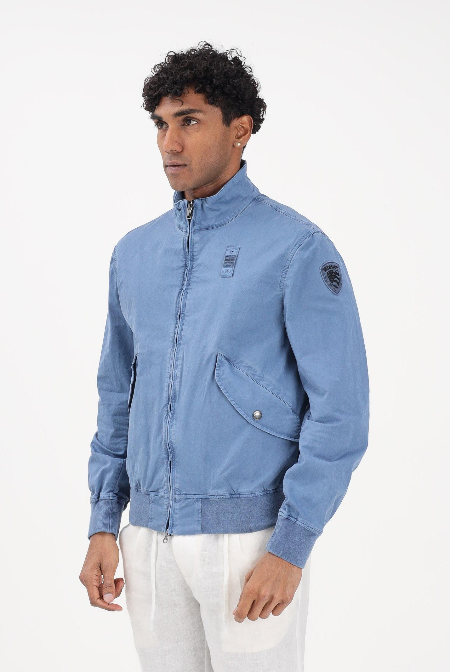 BLAUER Giacca leggera BADGER blu indigo da uomo 26SBLUC04139-007449 890 BLAUER