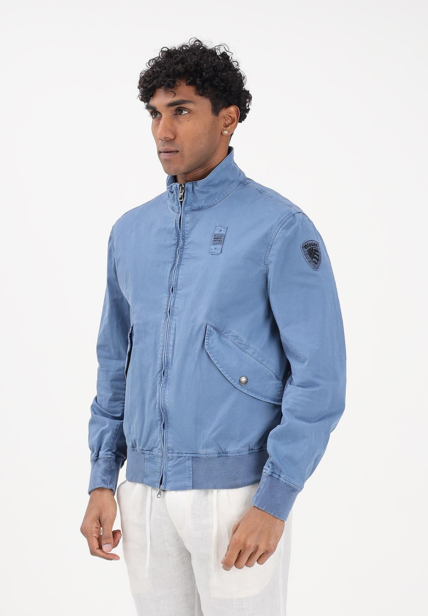 BLAUER Giacca leggera BADGER blu indigo da uomo 26SBLUC04139-007449 890 BLAUER